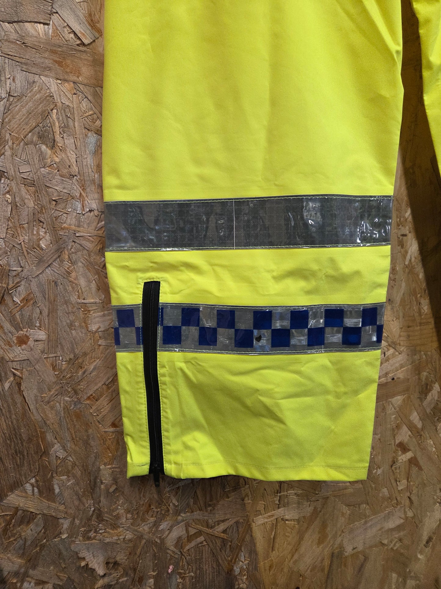 British Police Waterproof Over Trousers Yellow Hi-Vis 2.5 Layer Yaffy Sienna Grade A