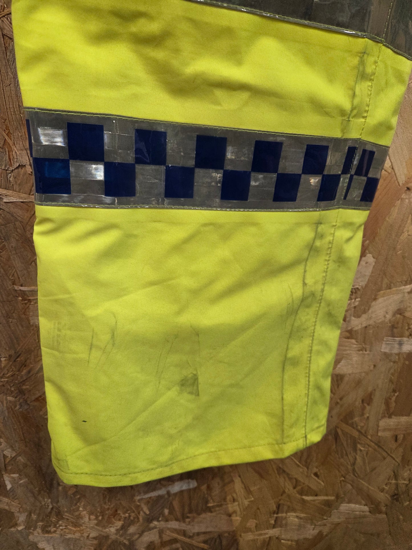 British Police Waterproof Over Trousers Yellow Hi-Vis 2.5 Layer Yaffy Sienna Grade B