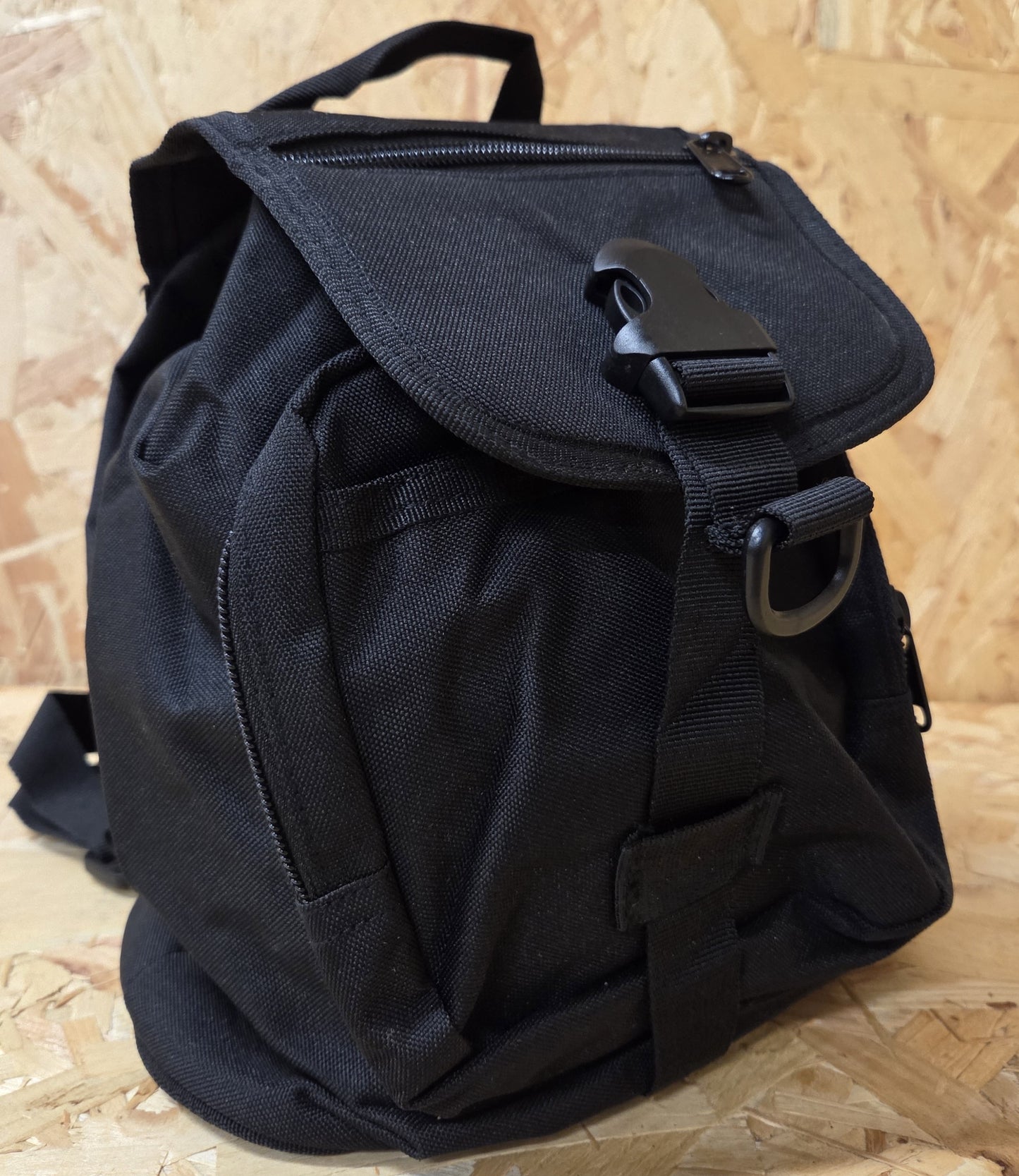 Military Style Mini Backpack Utility Bag Black New