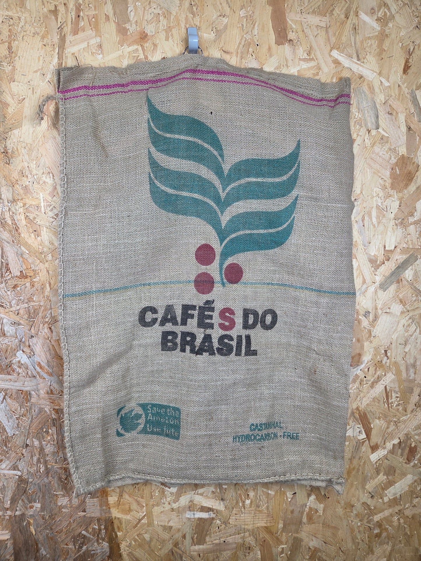 Hessian Coffee Sack Branded Cafés Do Brasil Burlap Bag 1m x 70cm New