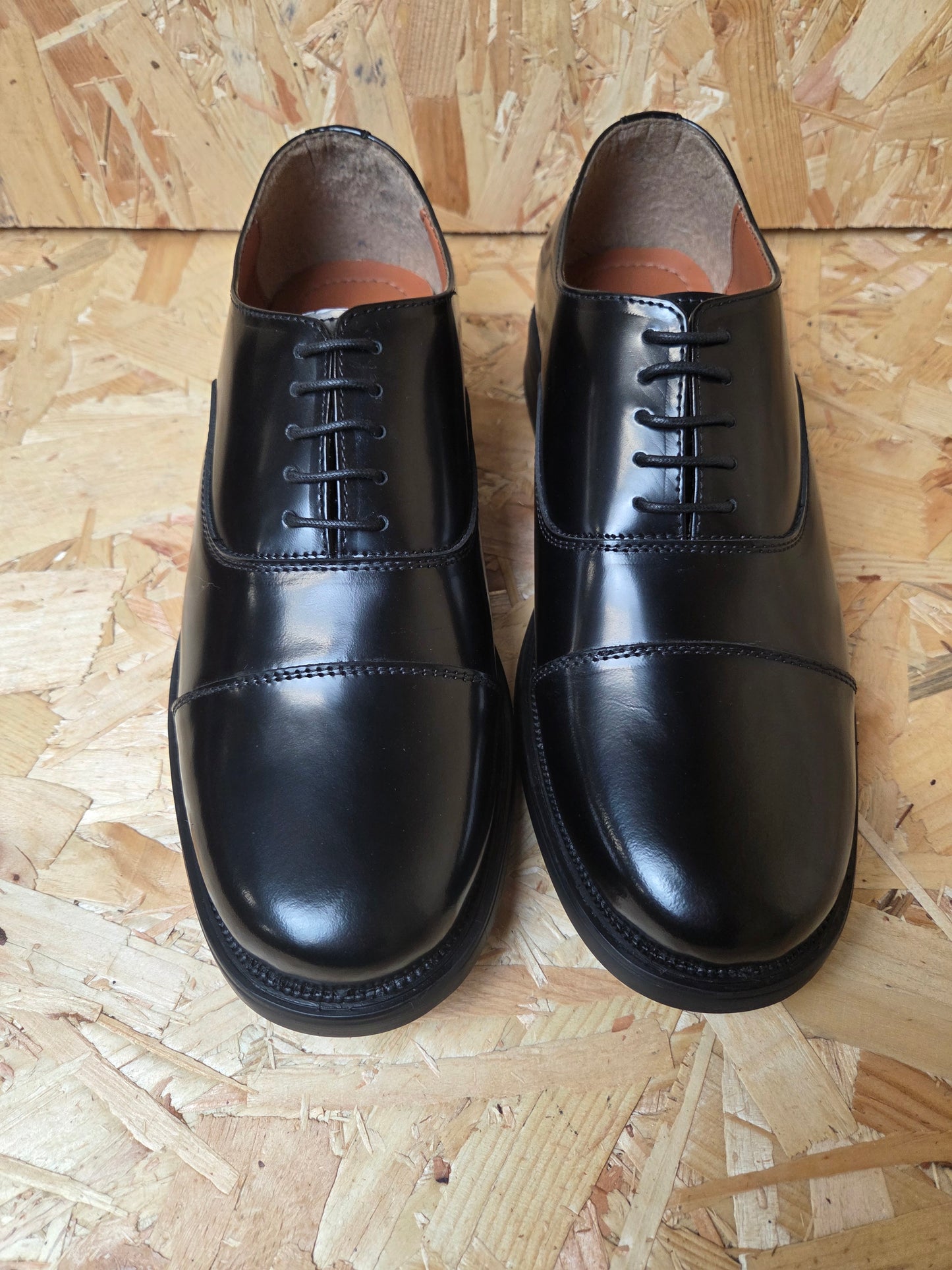 Patrol Shoes Mens Black Leather Oxford Style Toe RAF and ATC Cadets