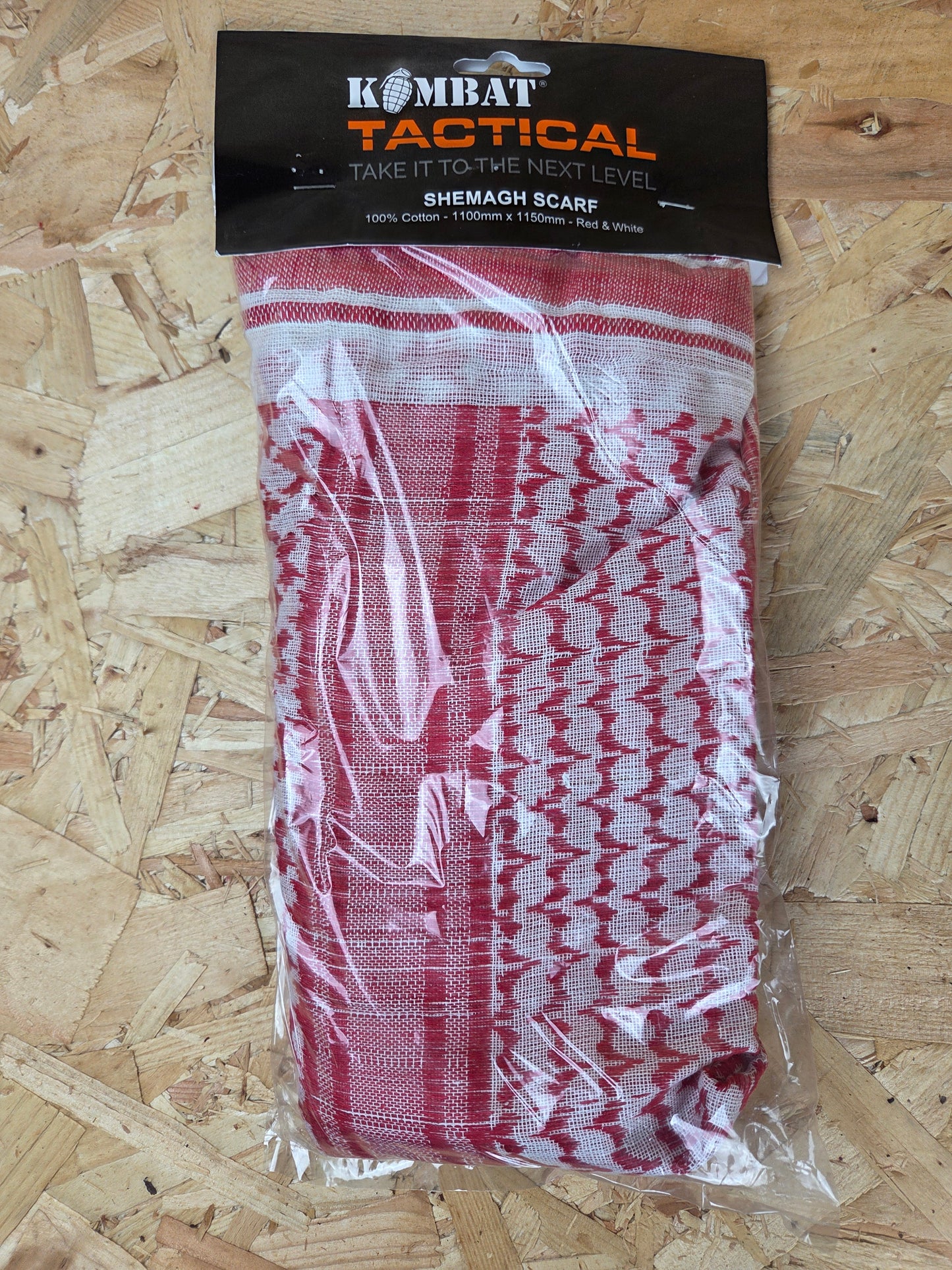 Shemagh Scarf Red & White 100% Cotton Desert Arab Style Wrap