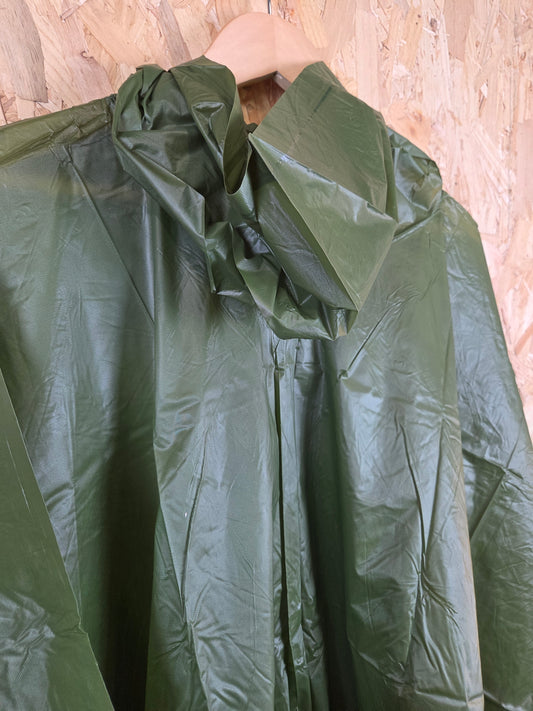 US Style Poncho Olive Green Waterproof Hooded Smock Rain Cloak Field Cape