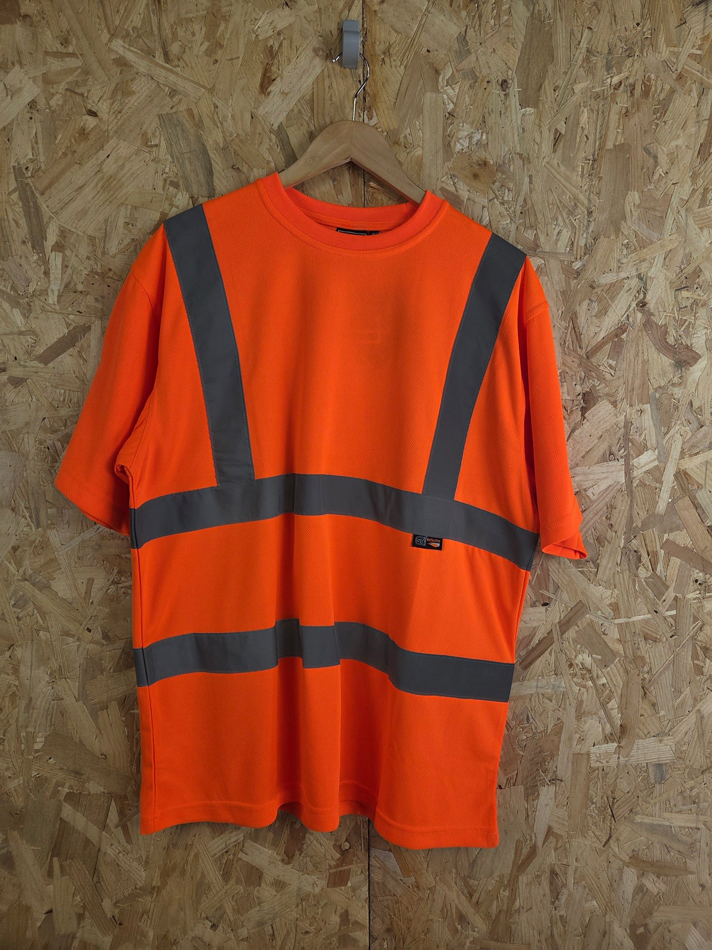 Orange Hi-Vis Viz Work T-Shirt Reflective UV Protection Super Touch 39T84 Railway Workwear Top XL