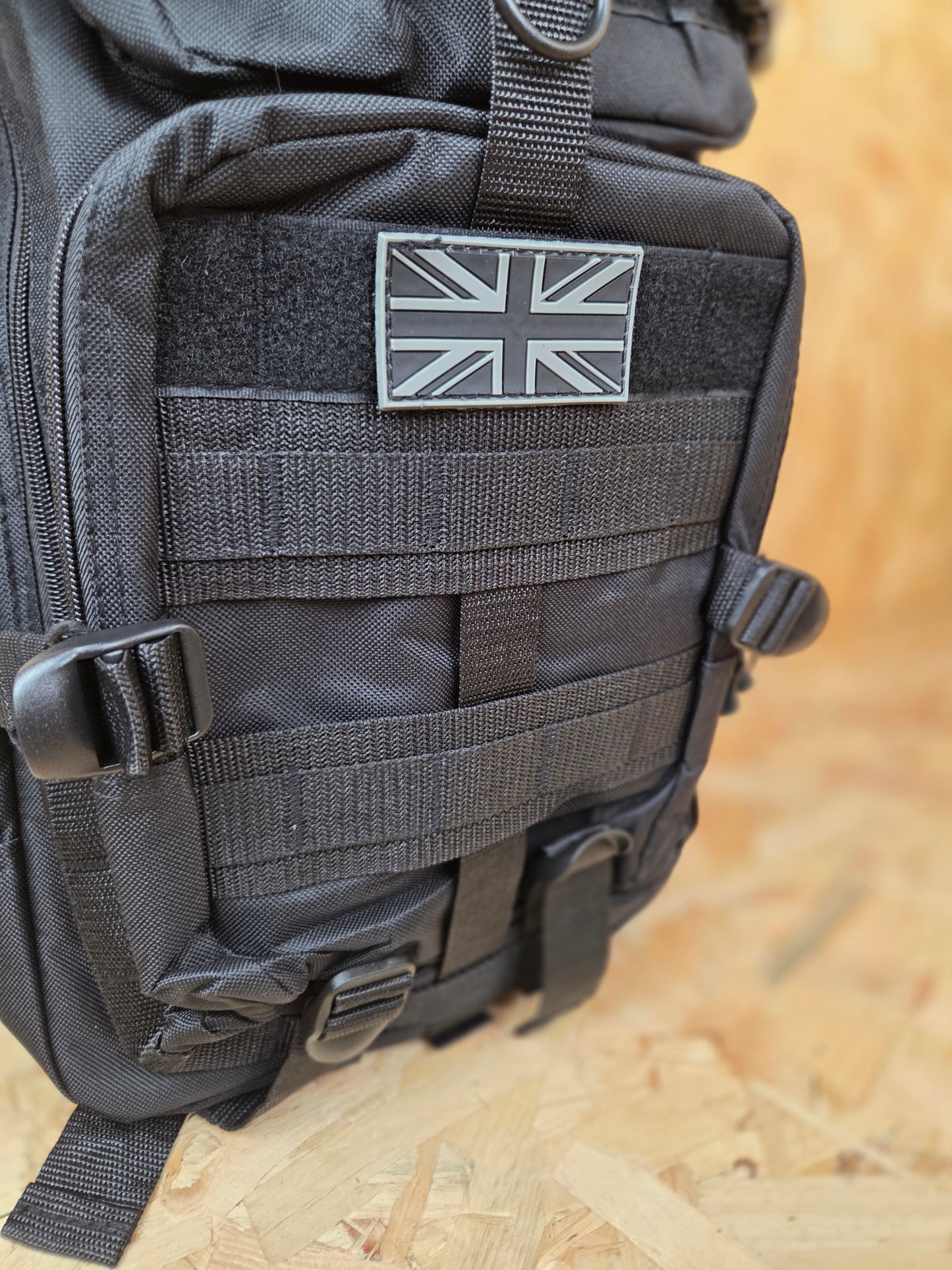 Molle Backpack Military Style Stealth Pack Combat Cadet Utility Bag Black Daysack 25L New