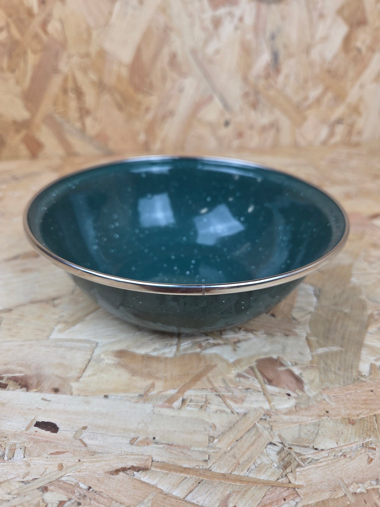 Enamel Military Green Bowl Camping Picnic Caravan Enamel Dish 16cm