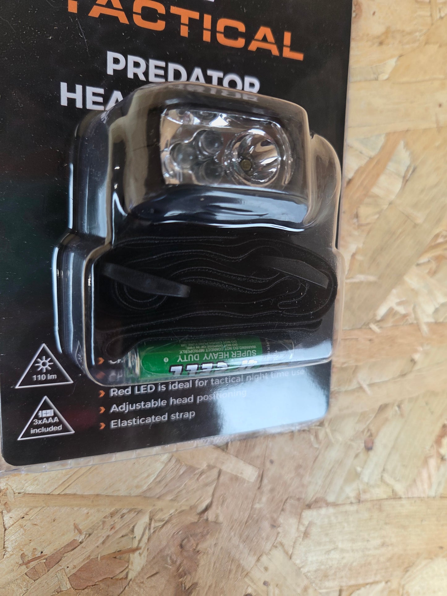 LED Headlamp Torch Black Stealth Head Light Camping Inspection Lamp Running Hiking Work Predator Headlamp