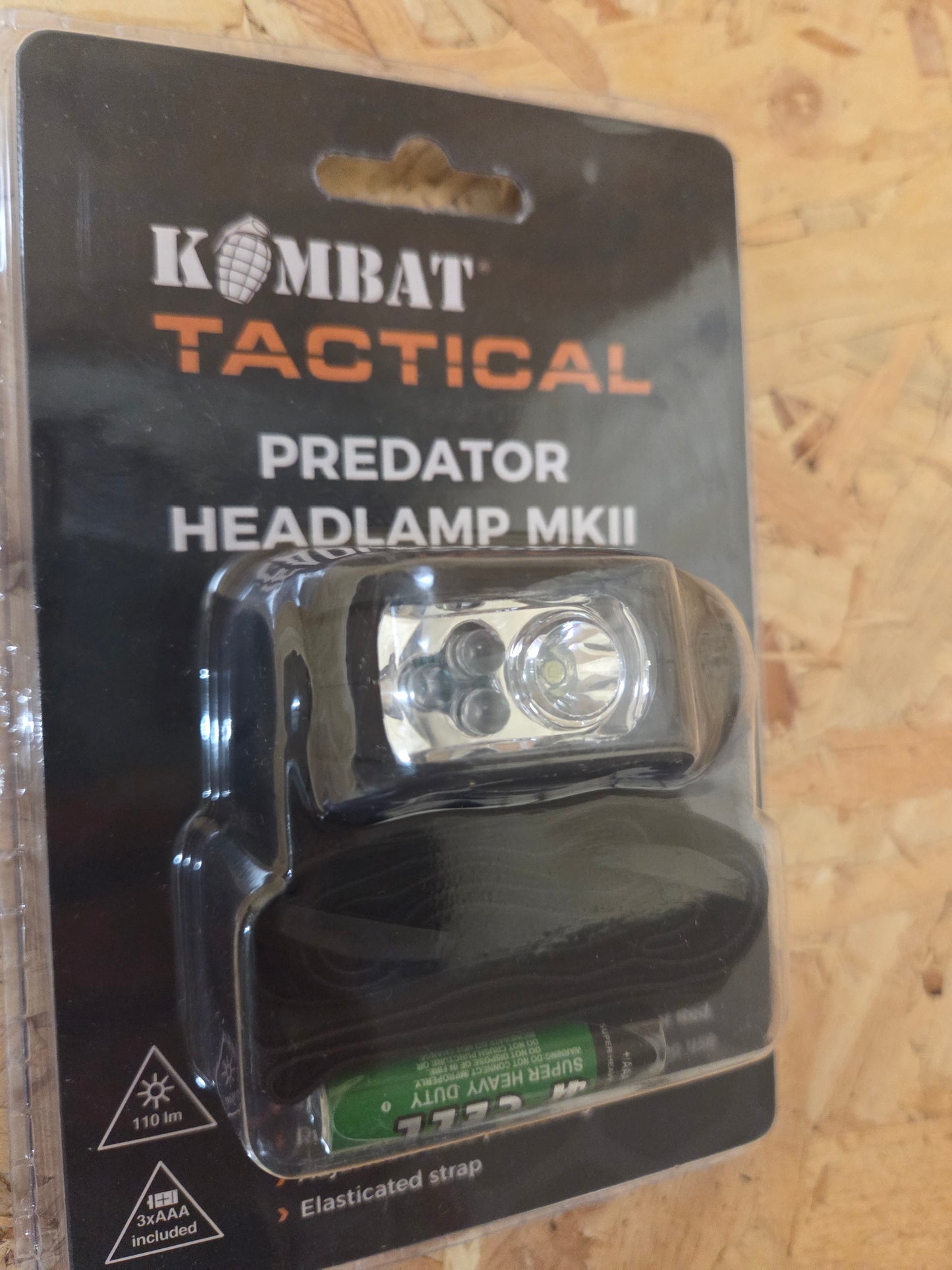 LED Headlamp Torch Black Stealth Head Light Camping Inspection Lamp Running Hiking Work Predator Headlamp