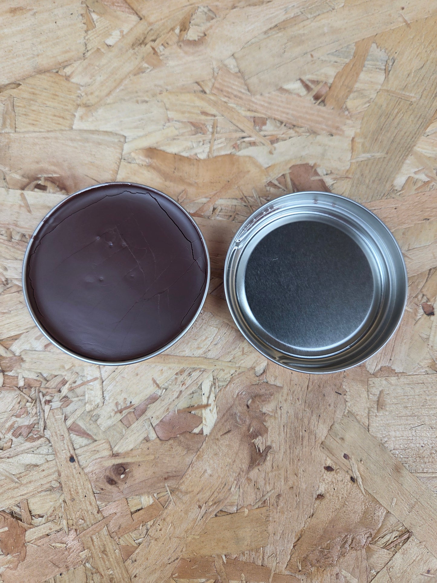 Dark Tan Military Style Shoe Polish Tin Carnauba Cadet Leather Parade Boot Wax 40g
