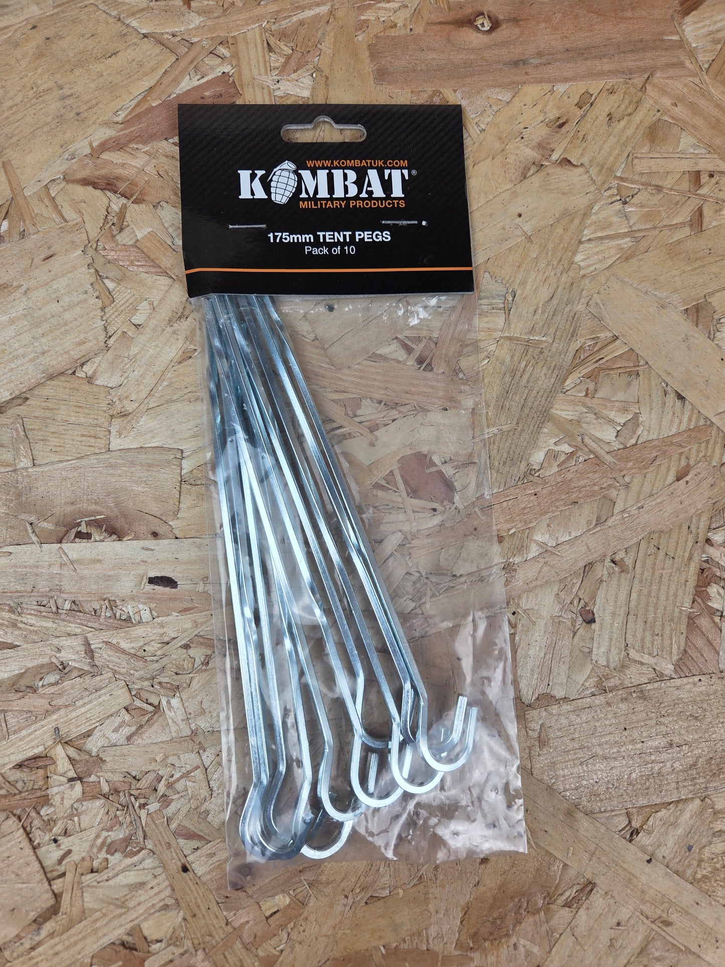 Tent Pegs Pack of 10 Bash Bivi Tarp Camping Equipment Ground Steel Stakes 175mm x 3mm