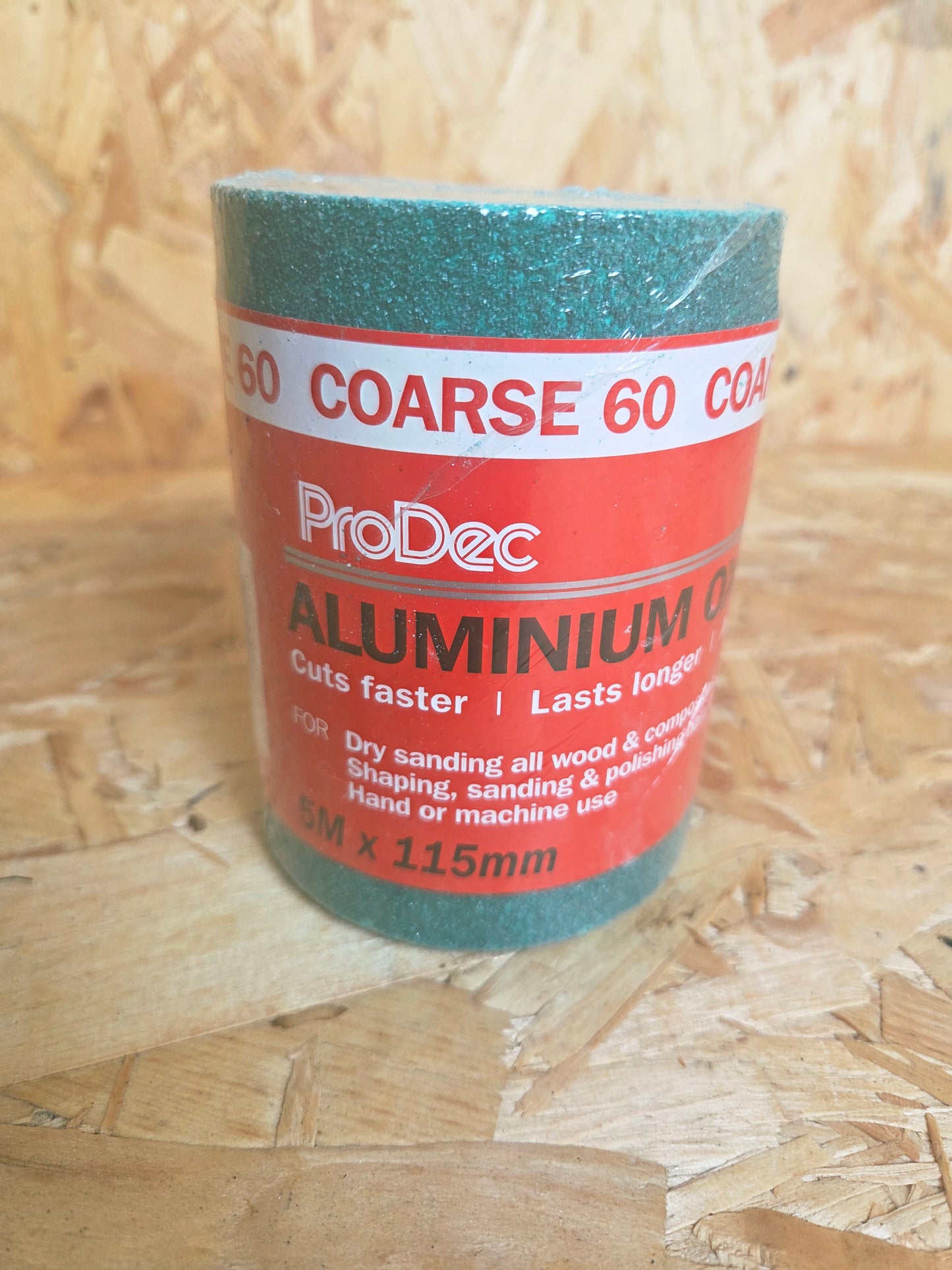 Aluminium Oxide Sandpaper Roll Dry Sanding Polishing Metals Hand or Machine Abrasive Paper 60 Grit Coarse 5m