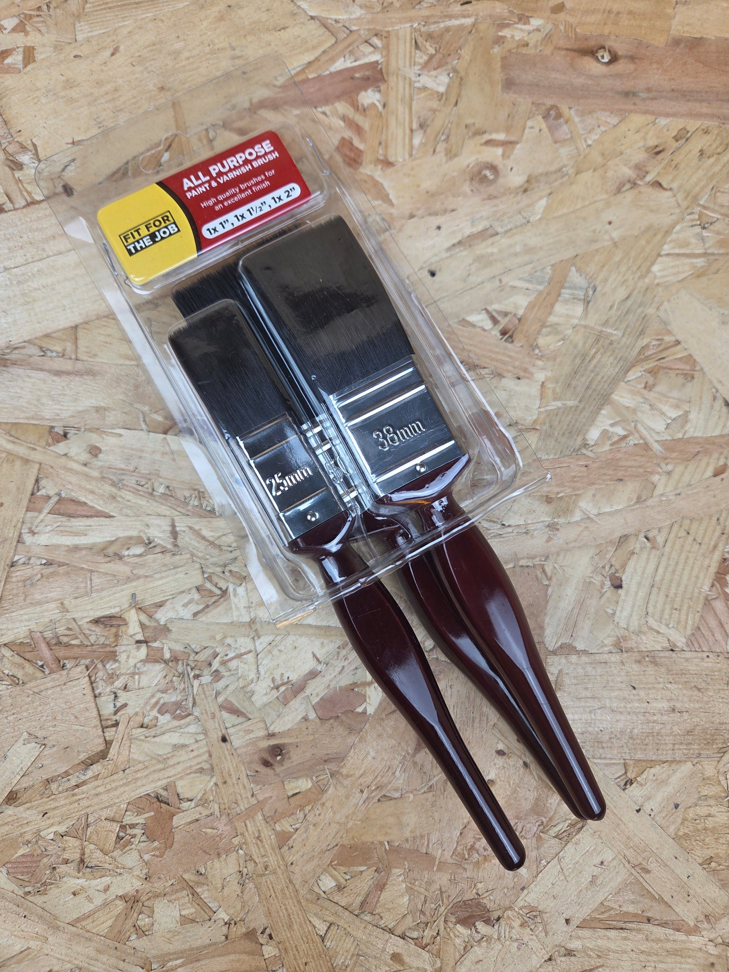 Paint Brush All Purpose High Quality Emulsion Gloss Smooth Finish Fit For The Job Set 1, 1", 1½", 1", 2"