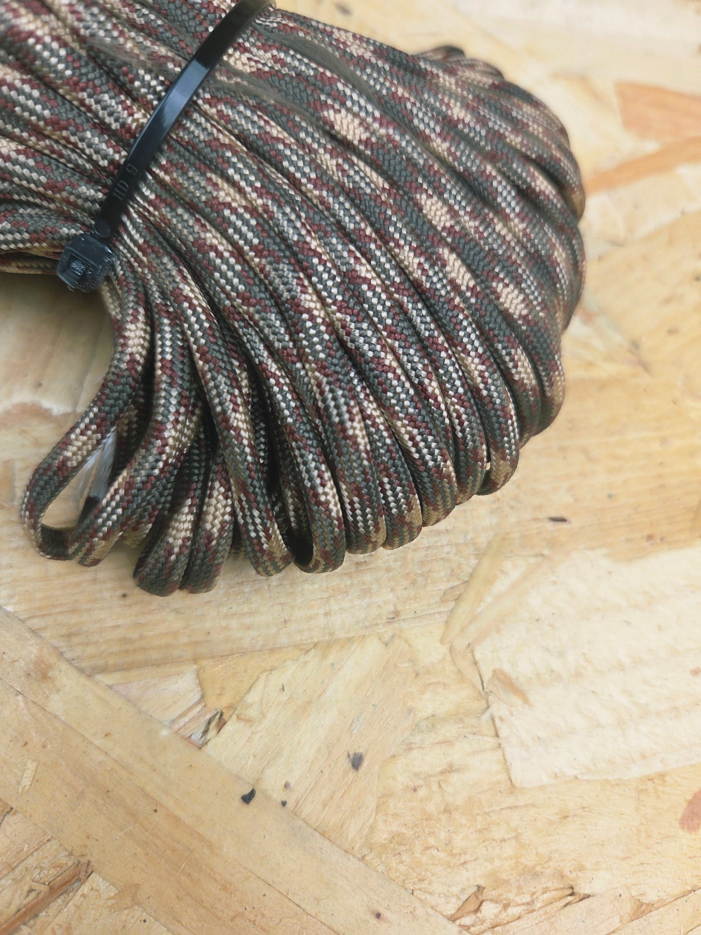 Paracord Cord Retention Loop Basha & Bivi Tent Shelter Rope Bushcraft Line Multi Brown Colours 50m