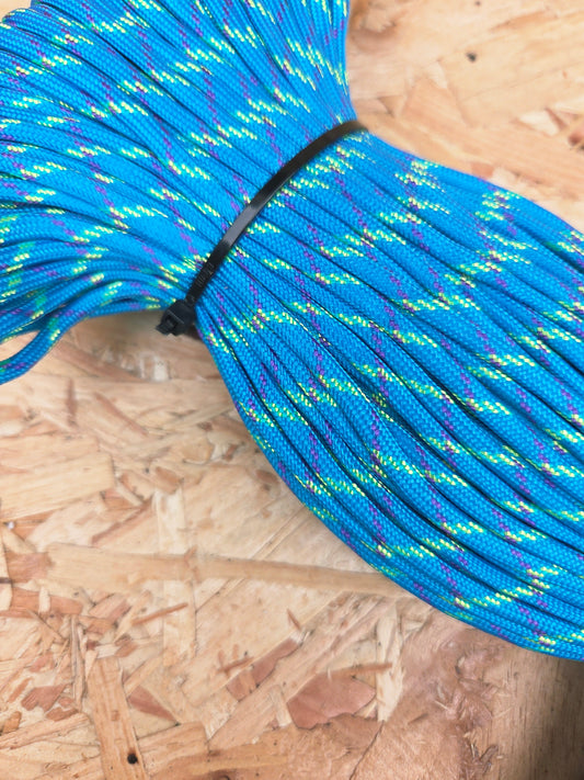 Paracord Cord Retention Loop Basha & Bivi Tent Shelter Rope Bushcraft Line Blue Neon Green & Lilac