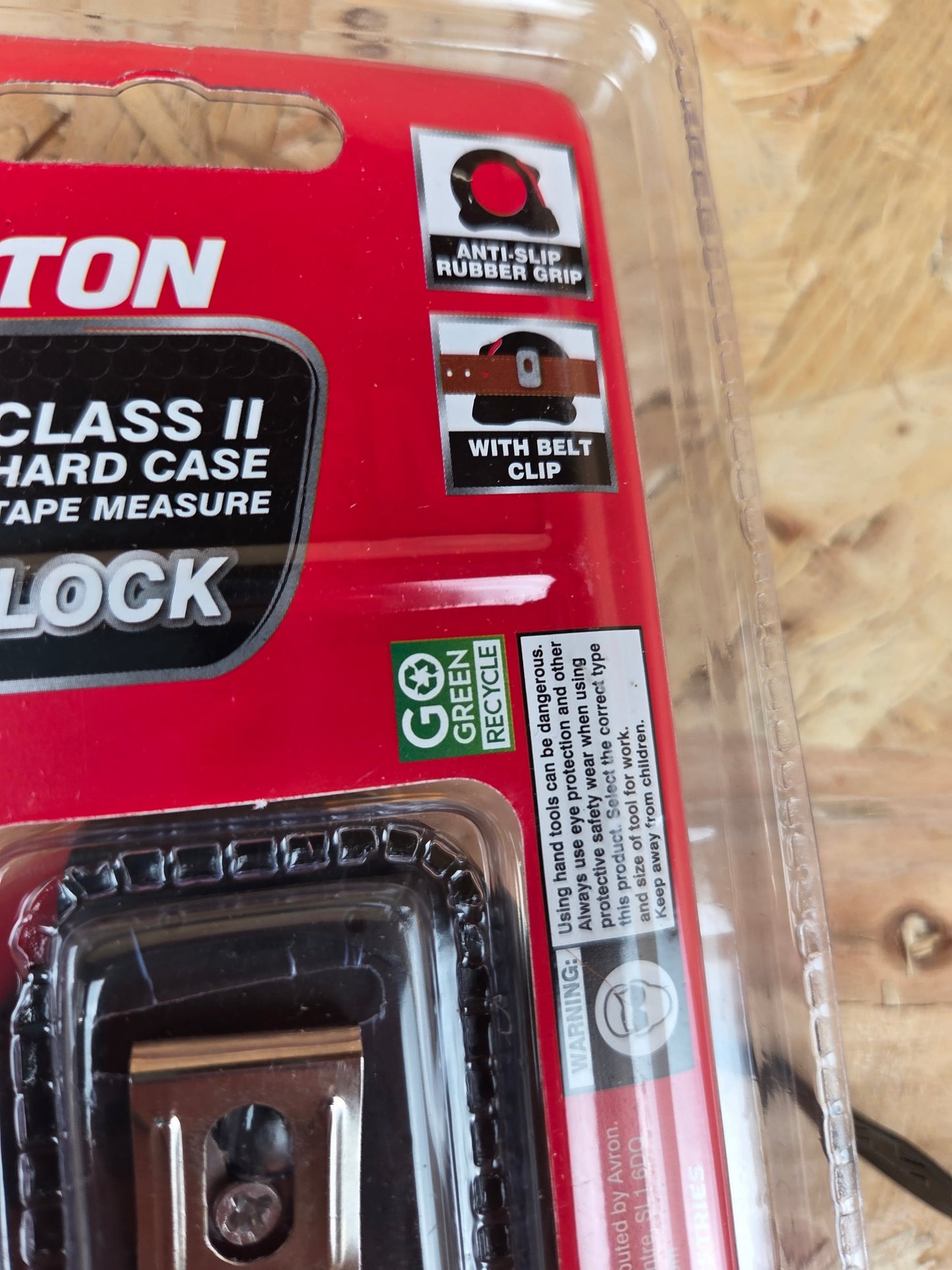 Hard Case Tape Measure 3M Blade-Lock Class 2 Anti-Slip Heavy Duty Belt Clip 19mm x 3 Meters