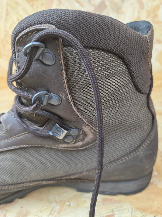 Genuine AKU German Military Leather Hiking Boots Brown Outdoor Walking Patrol Lightweight Footwear UK 10