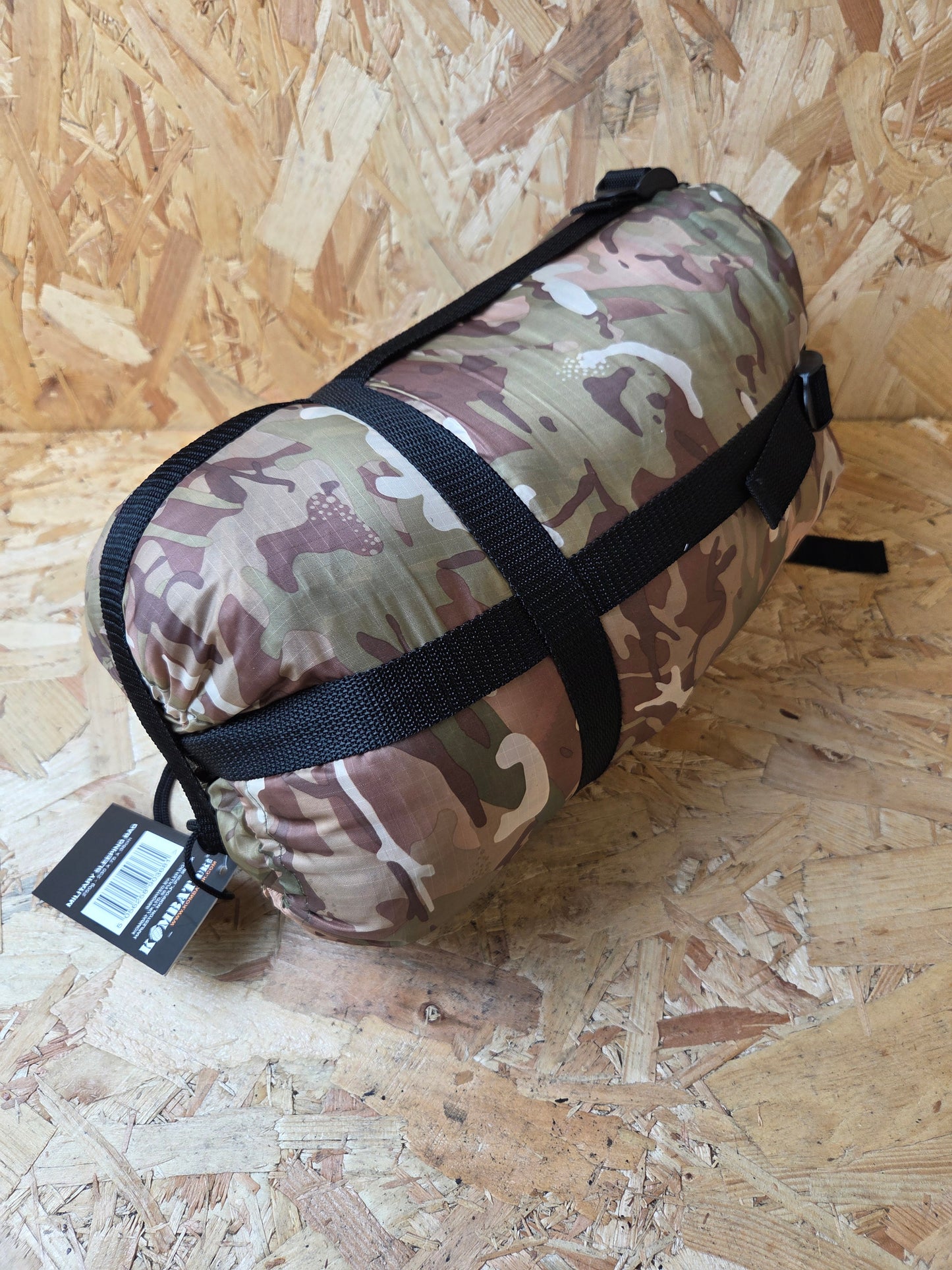 Military Style Sleeping Bag With Bag Stuff Sack Camouflage BTP British Terrain Pattern Camping Cadet Bushcraft Festivals Hiking