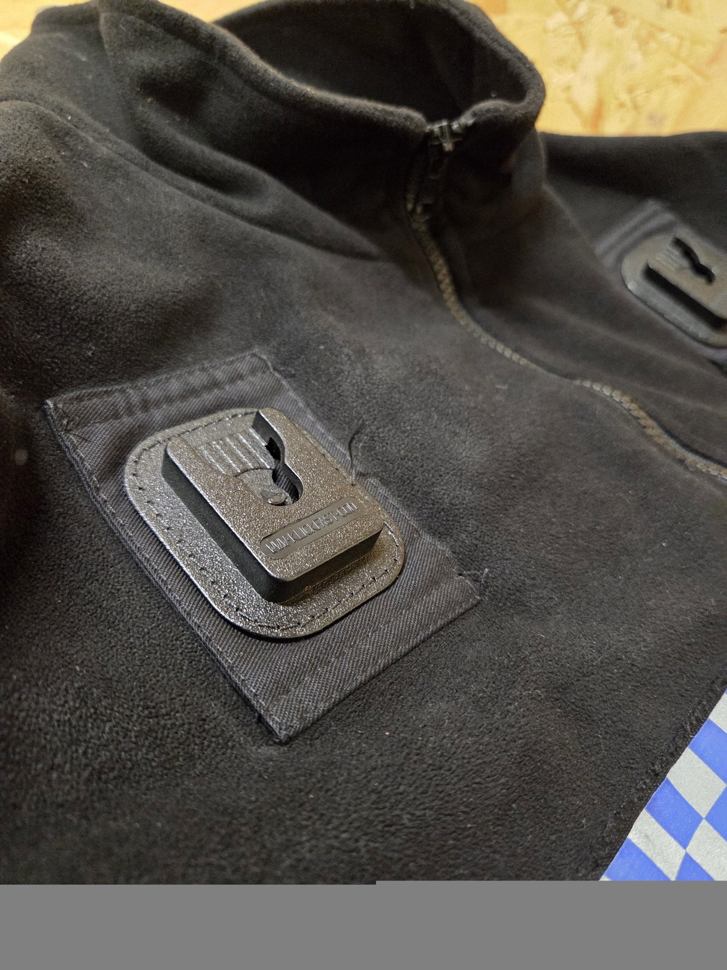 British Police Black with Checked Fleece With Klickfast Docks Yaffy