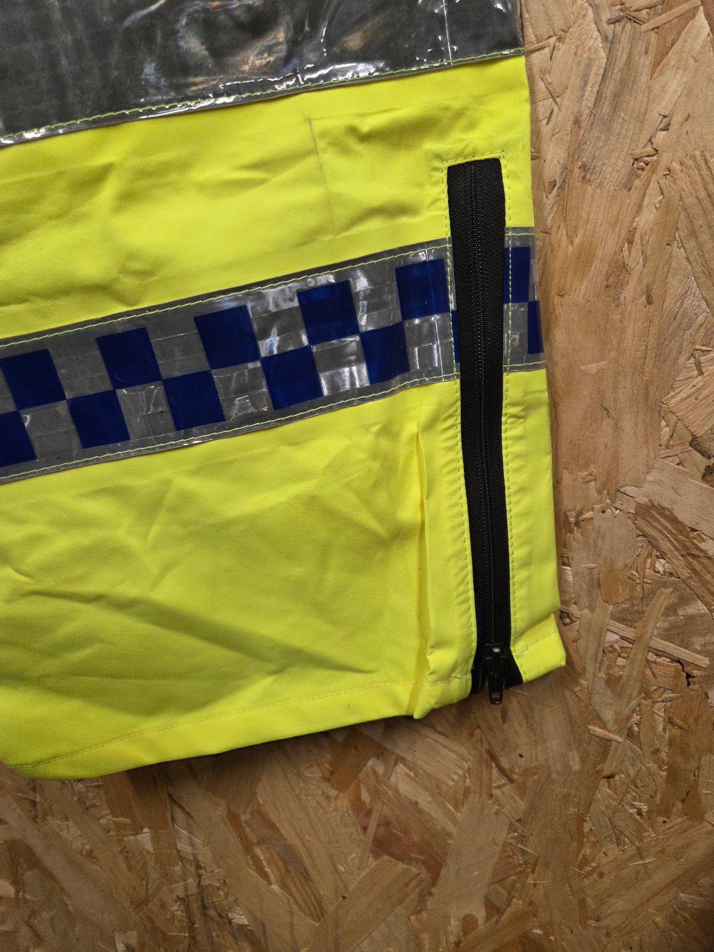 British Police Waterproof Over Trousers Yellow Hi-Vis 2.5 Layer Yaffy Sienna Grade A