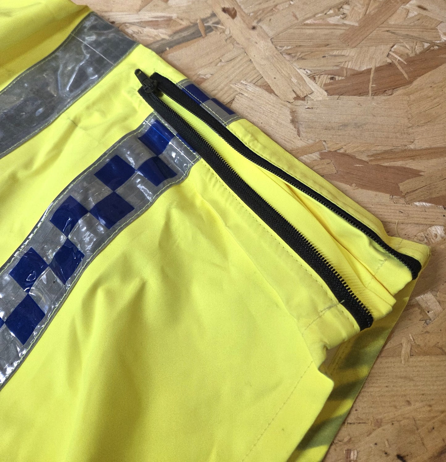 British Police Waterproof Over Trousers Yellow Hi-Vis 2.5 Layer Yaffy Sienna Grade A