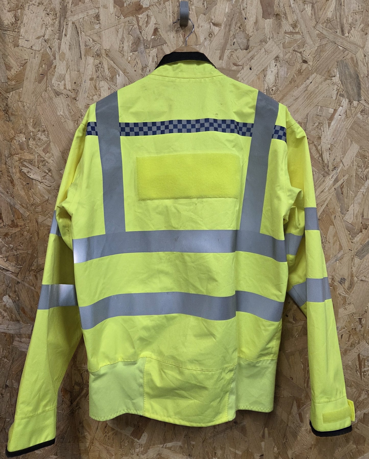 British Police Yellow Hi-Vis Jacket Yaffy Blouson Bomber Radio Loops