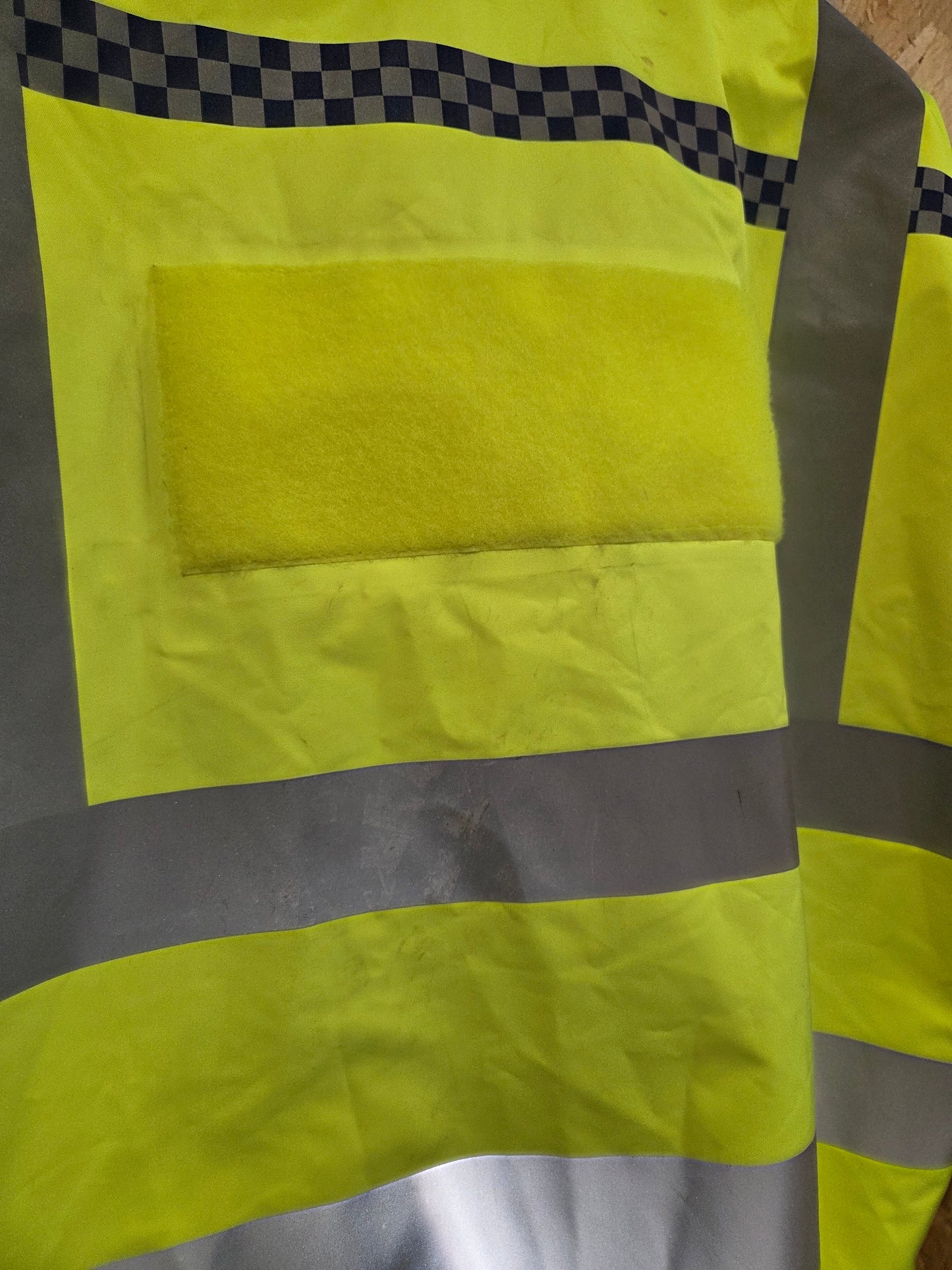 British Police Yellow Hi-Vis Jacket Yaffy Blouson Bomber Radio Loops
