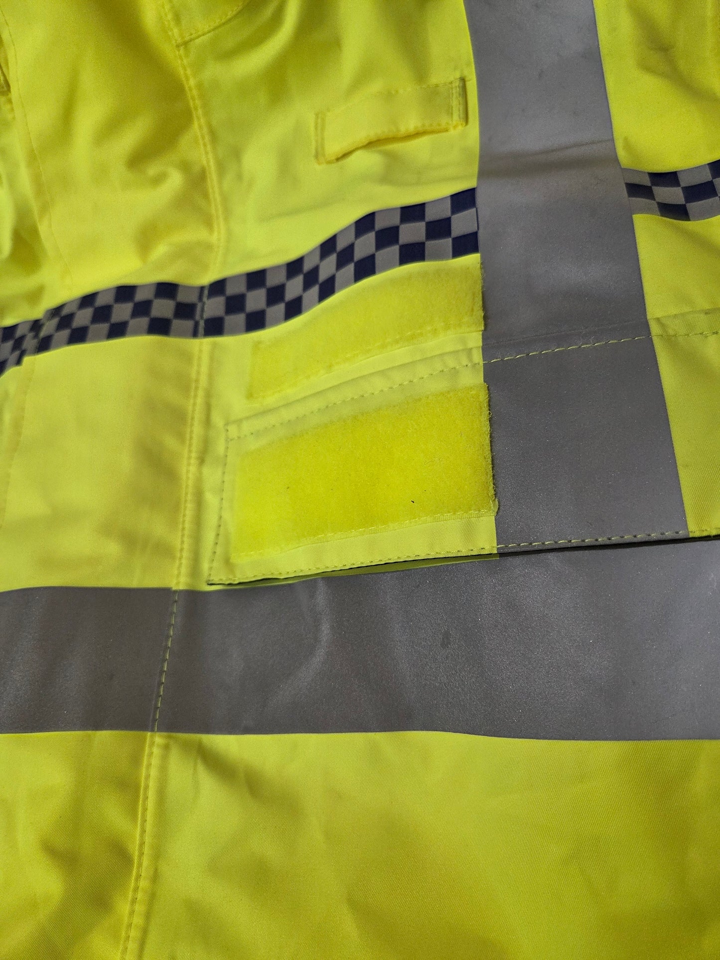 British Police Yellow Hi-Vis Jacket Yaffy Blouson Bomber Radio Loops