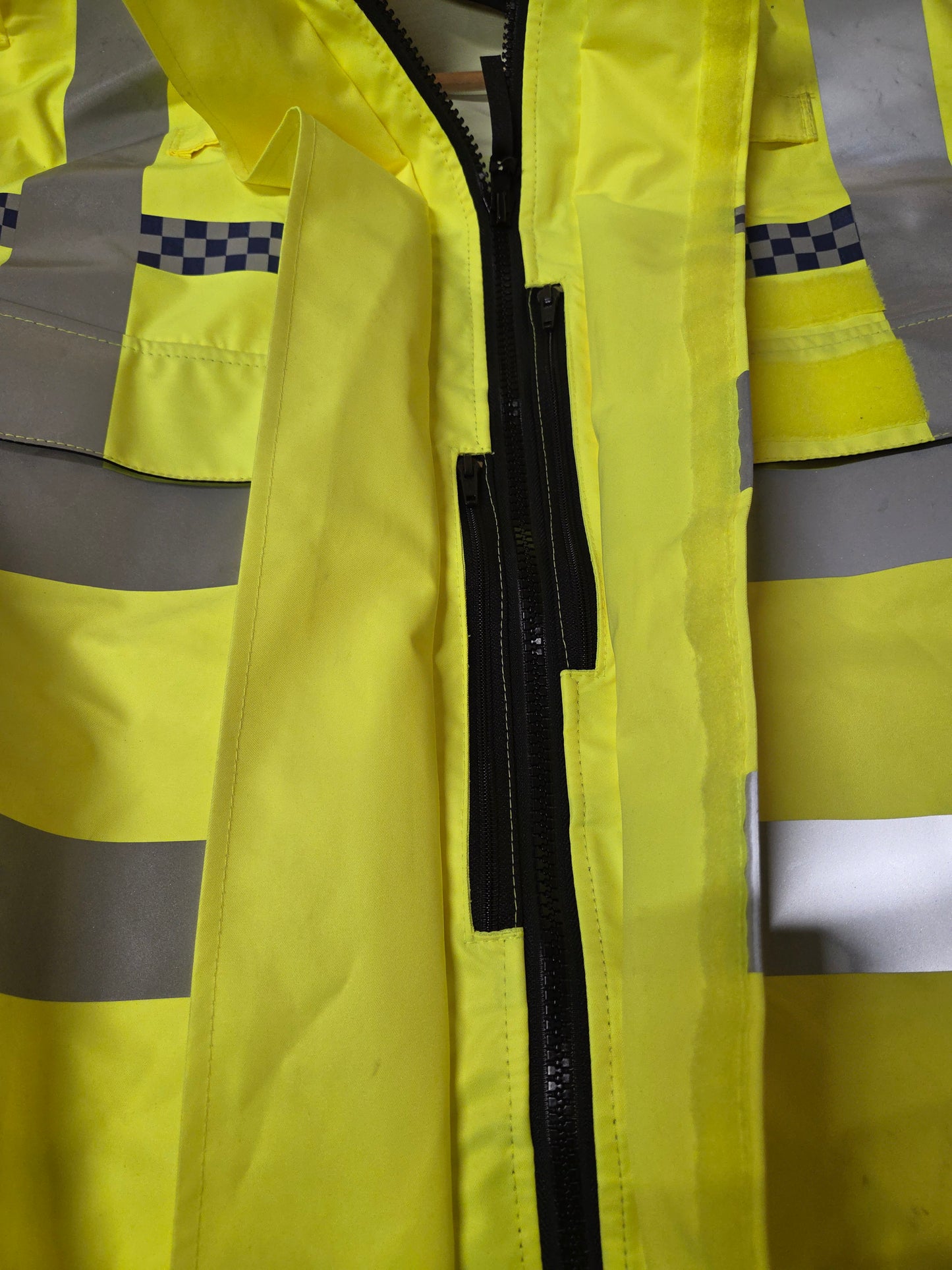 British Police Yellow Hi-Vis Jacket Yaffy Blouson Bomber Radio Loops