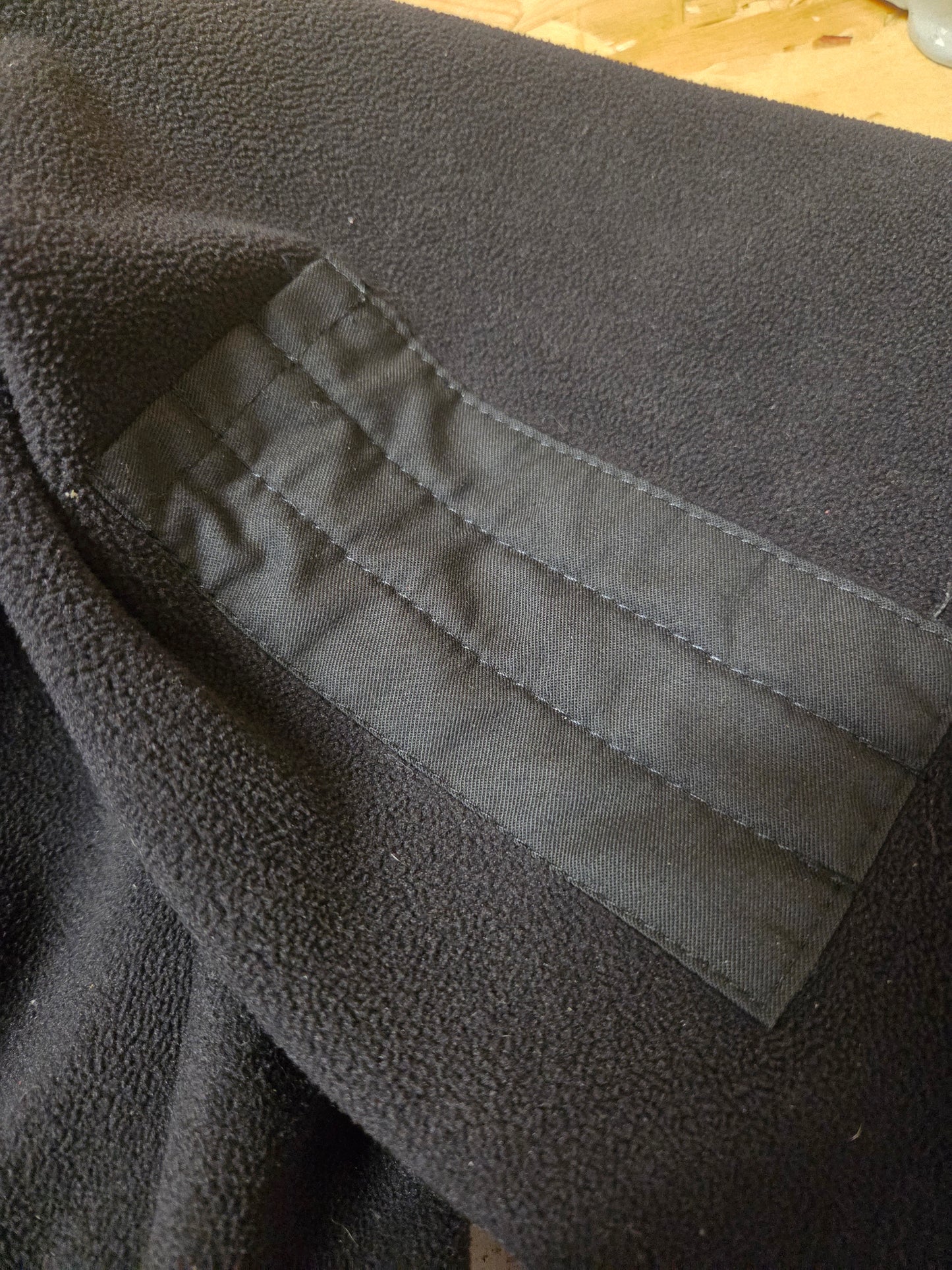 British Police Black and Checked Fleece with Radio Loops Polartec