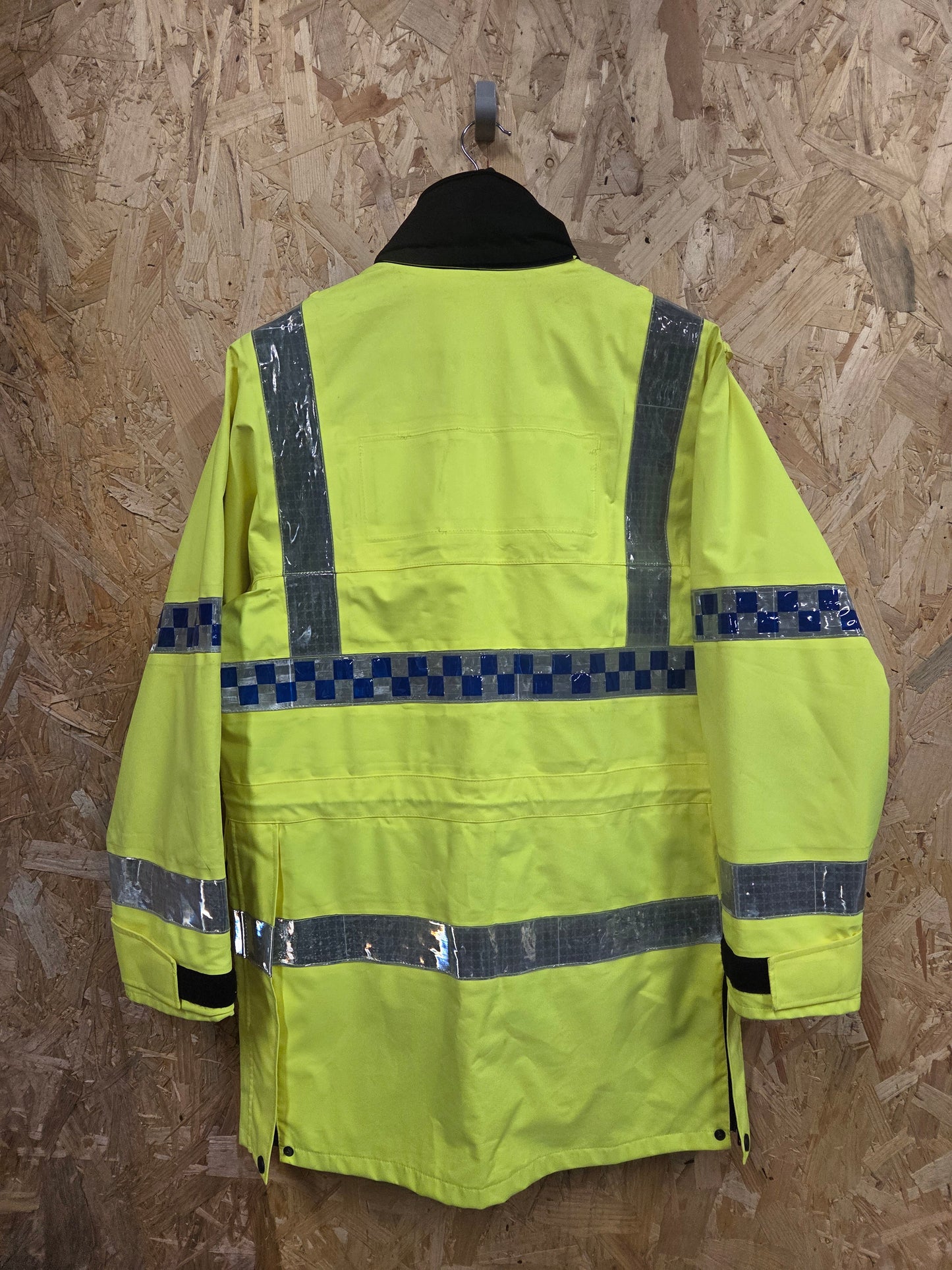 British Police Yellow Hi-Vis 3/4 Jacket Radio Loops