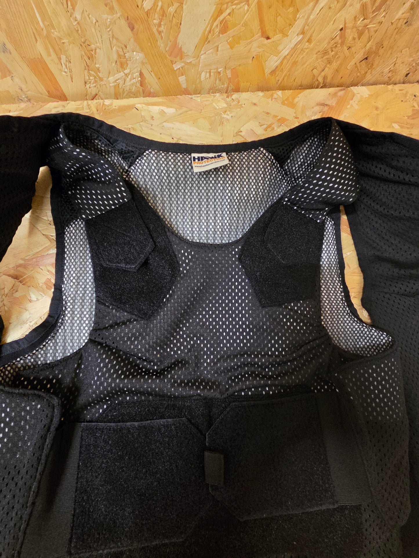 Hawk Cooneen Stab Vest Body Armour Cover Black Klickfast Docks Checked Strip