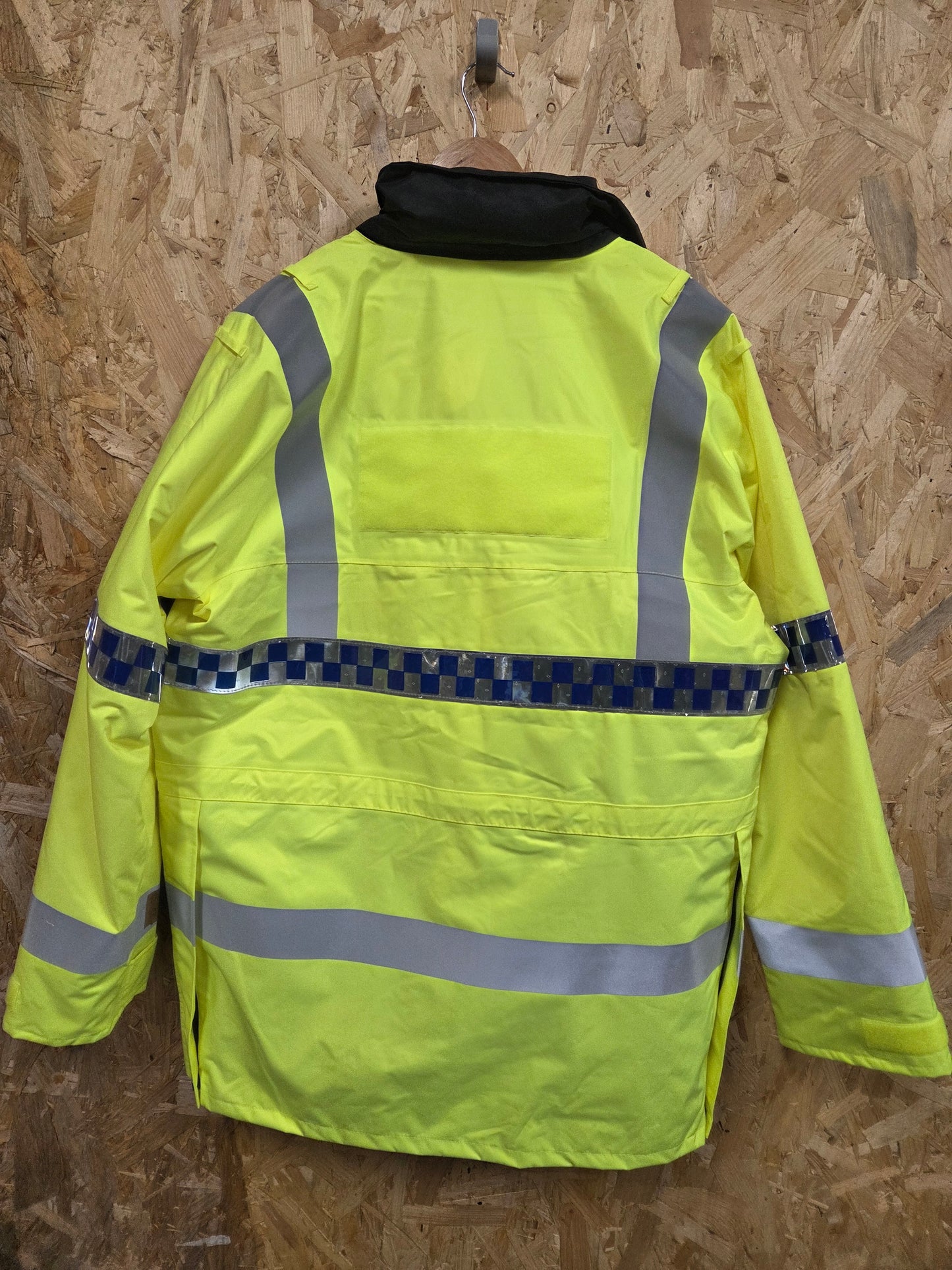 British Police Yellow Hi-Vis 3/4 Jacket Klickfast Docks