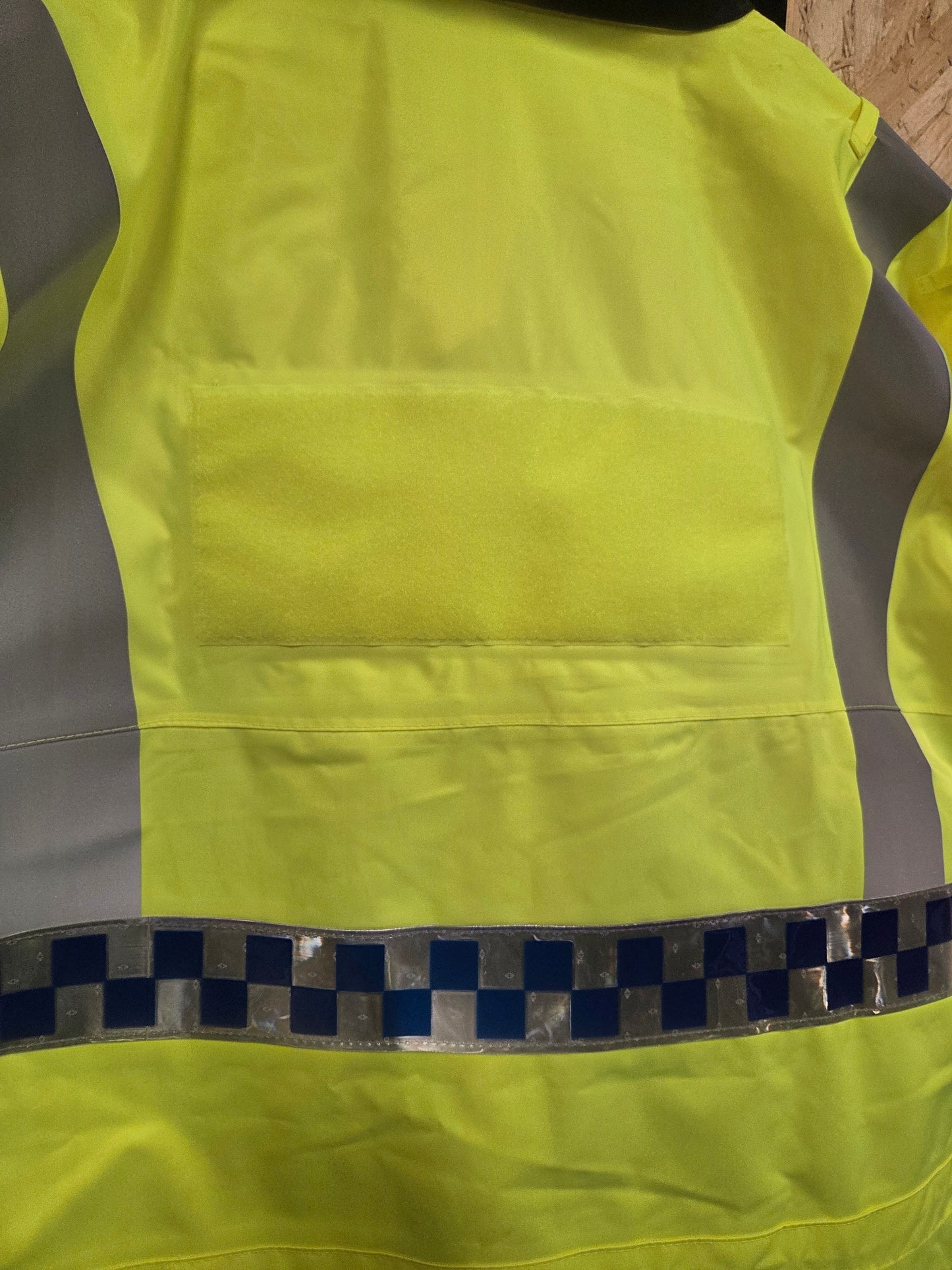 British Police Yellow Hi-Vis 3/4 Jacket Klickfast Docks