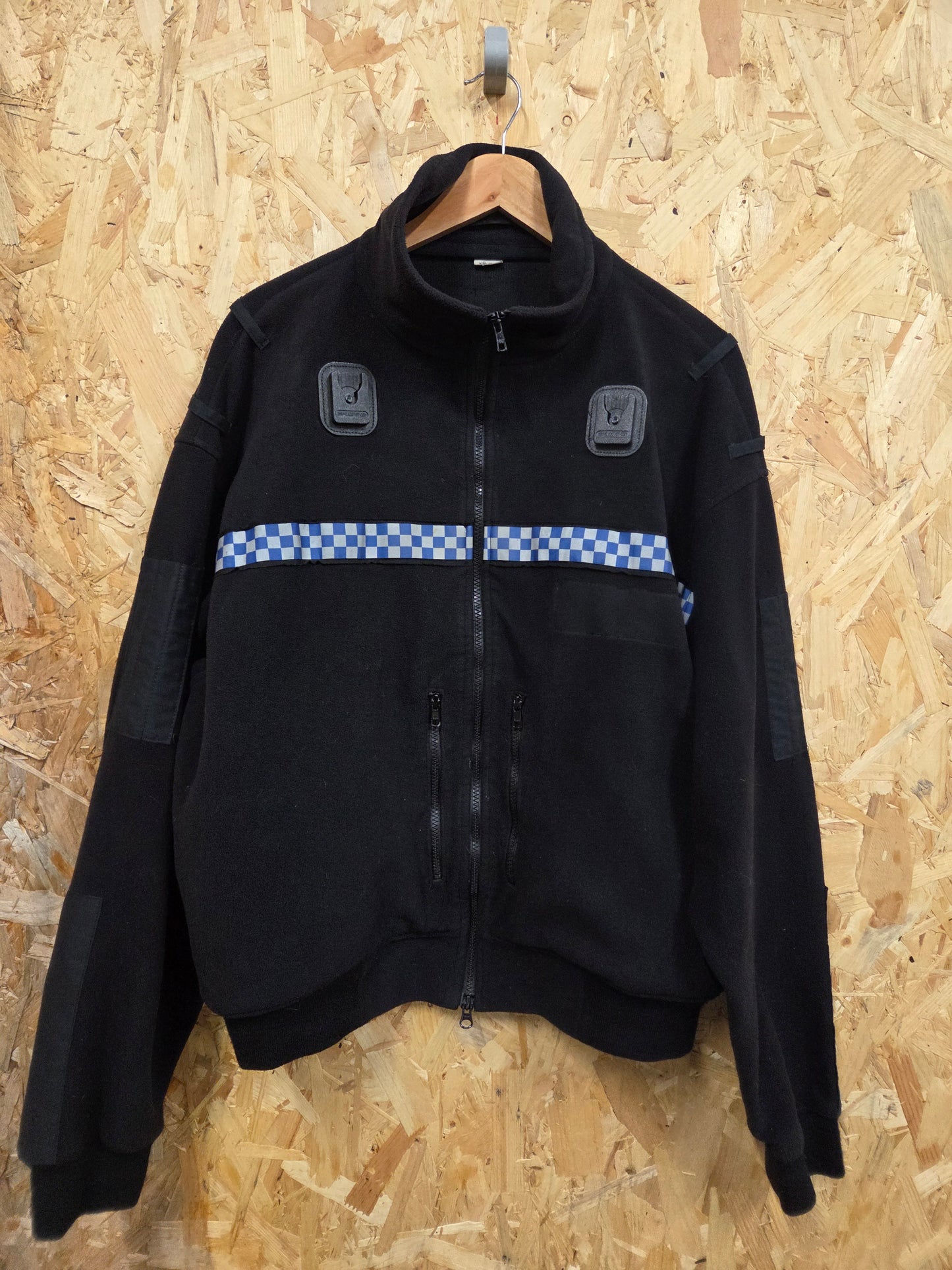 British Police Black with Checked Fleece with Klickfast Polartec