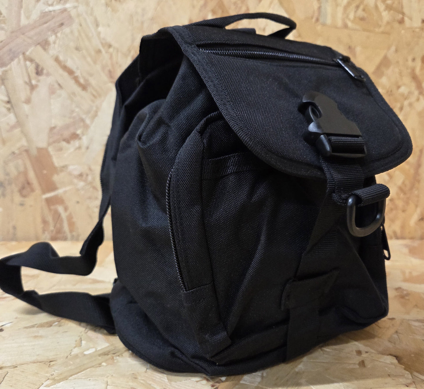 Military Style Mini Backpack Utility Bag Black New