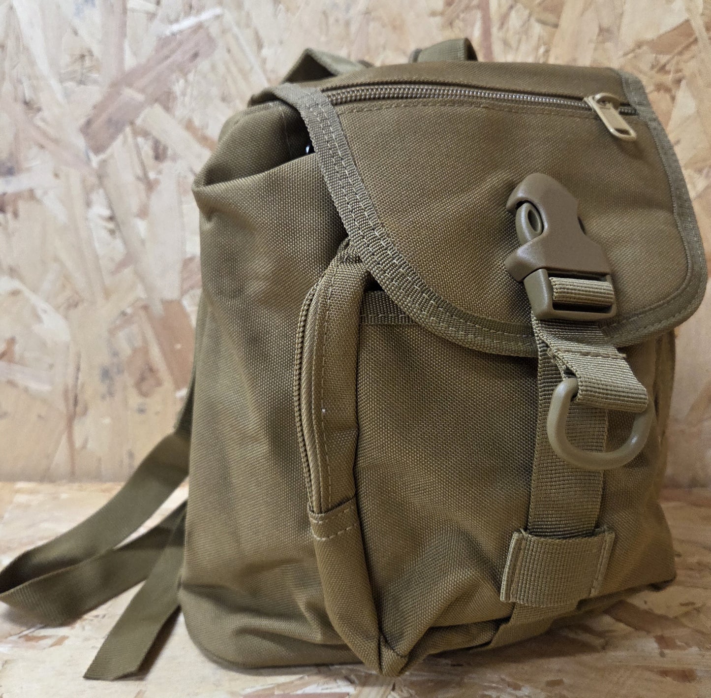 Military Style Mini Backpack Utility Bag Khaki New