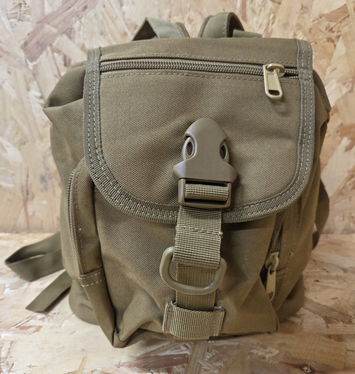 Military Style Mini Backpack Utility Bag Khaki New