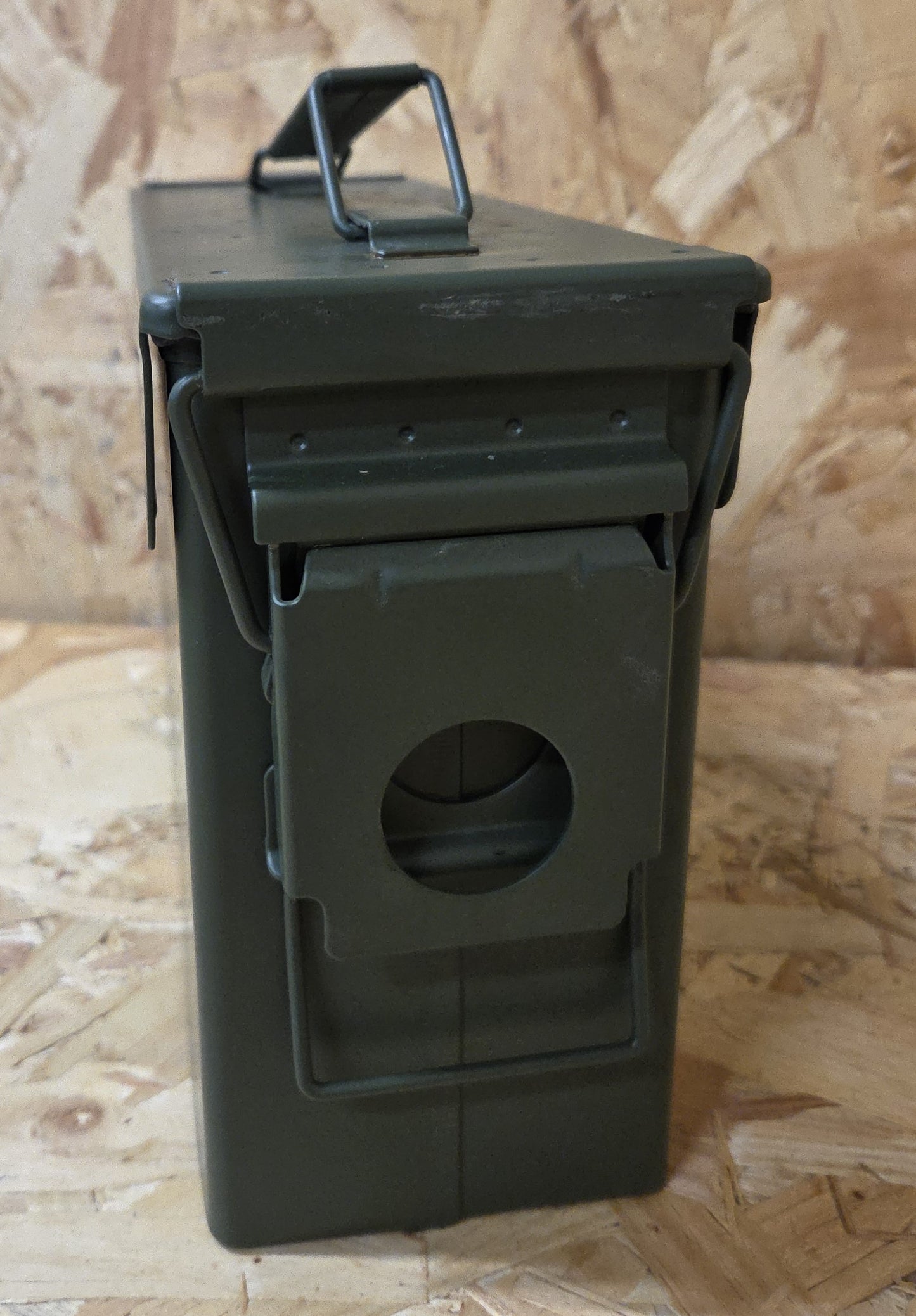 Small 30 Cal Ammo Tin Olive Green 26cm x 18cm x 9cm M19A1