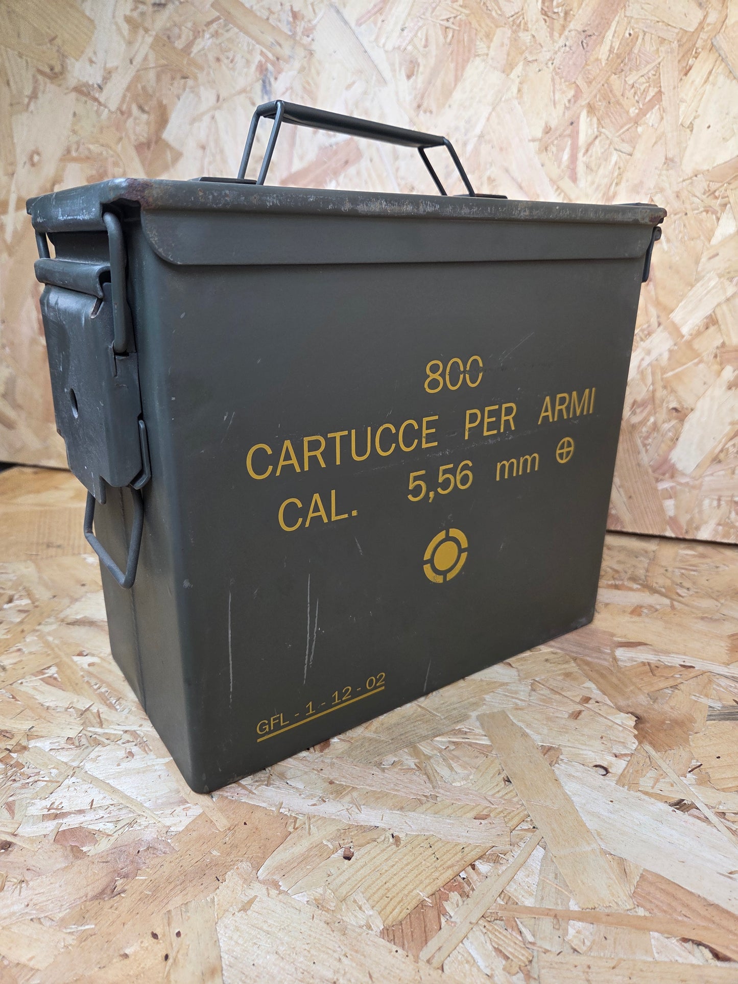 Italian Military 5.56mm NATO Ammo Tin 800 Round 28cm x 26cm x 14cm PA19