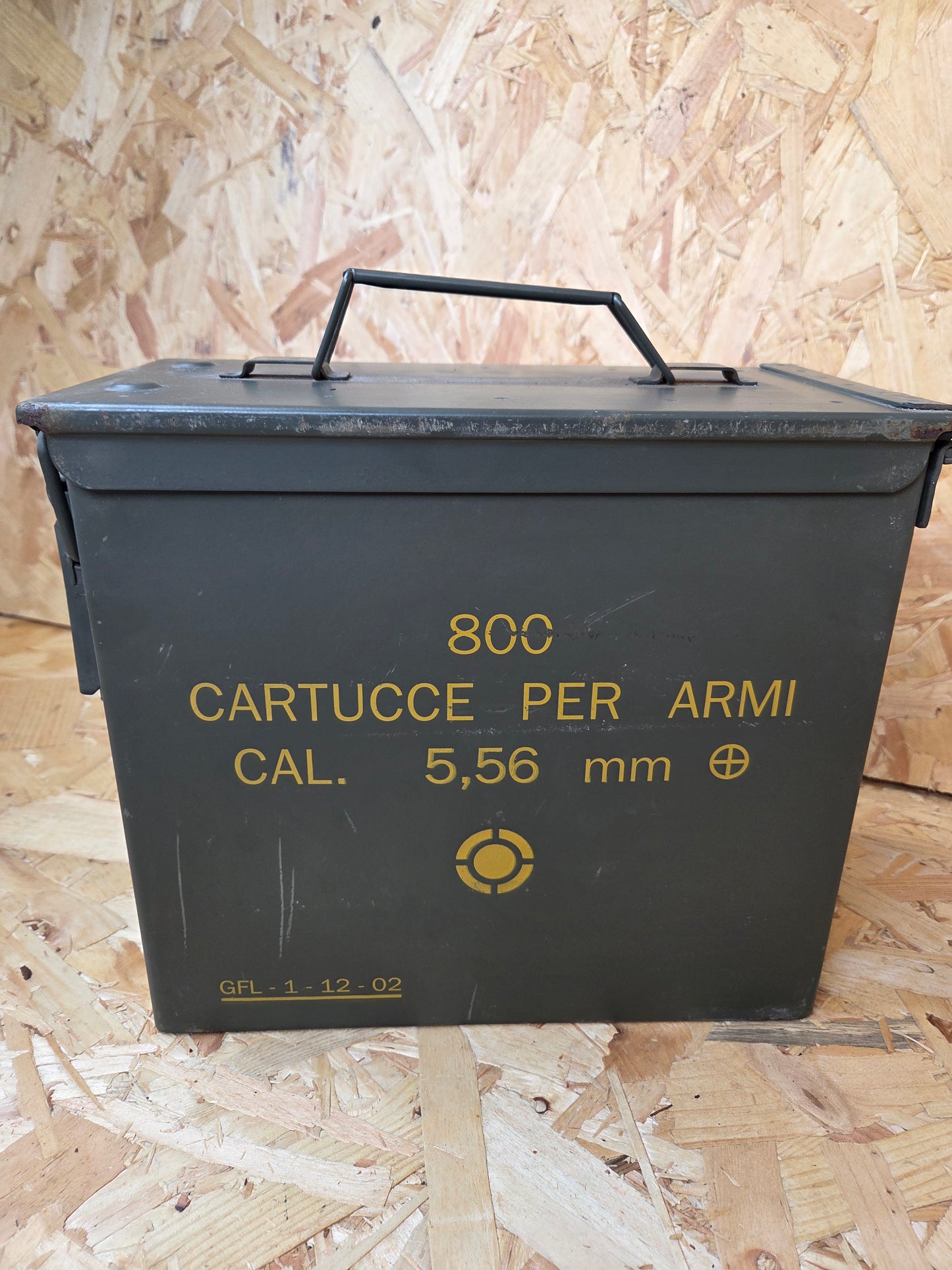 Italian Military 5.56mm NATO Ammo Tin 800 Round 28cm x 26cm x 14cm PA19