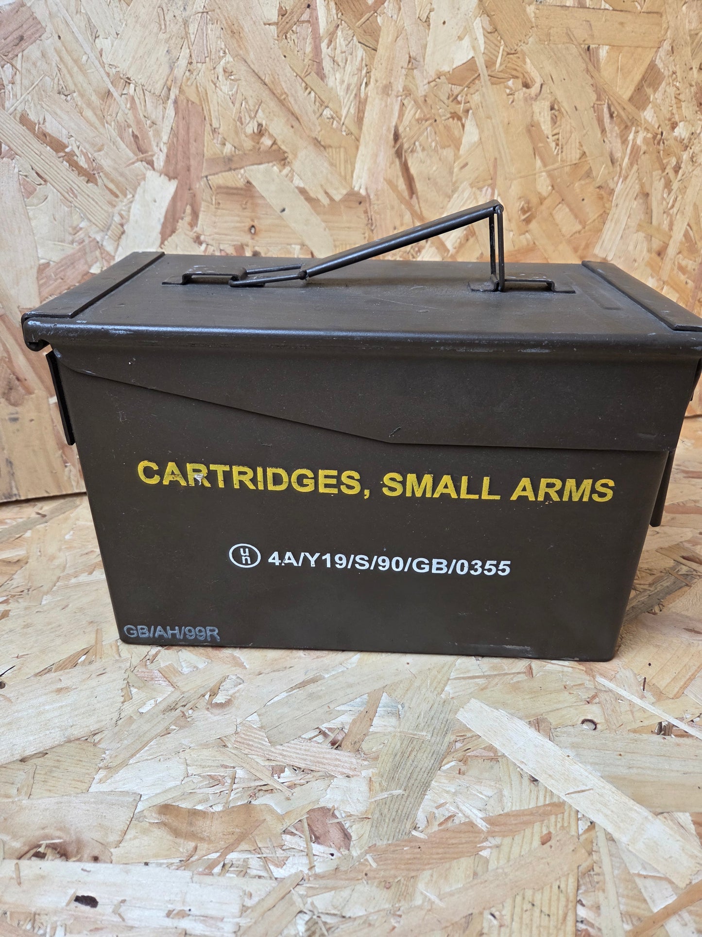 Small 30 Cal 5.56mm Ammo Box Tin Brown 28cm x 19cm x 14cm