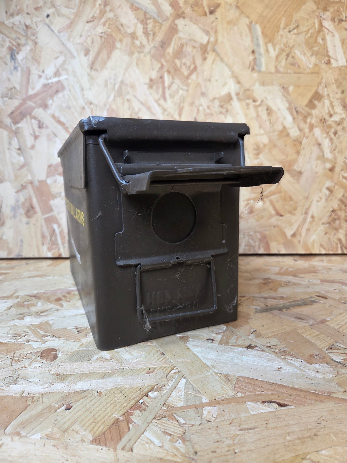 Small 30 Cal 5.56mm Ammo Box Tin Brown 28cm x 19cm x 14cm