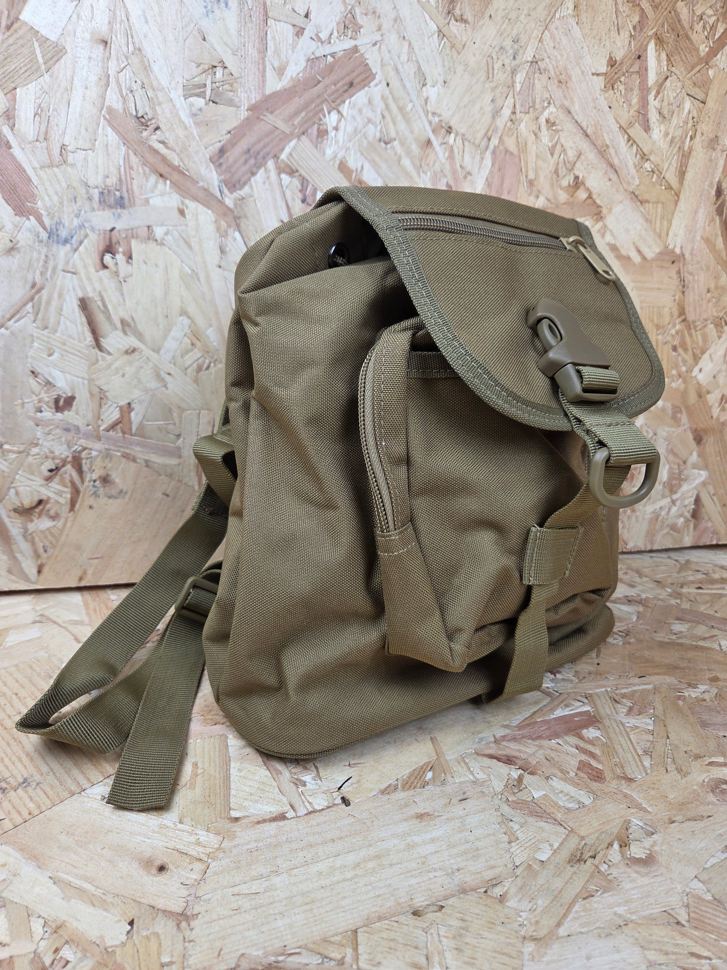 Military Style Mini Backpack Utility Bag Khaki New