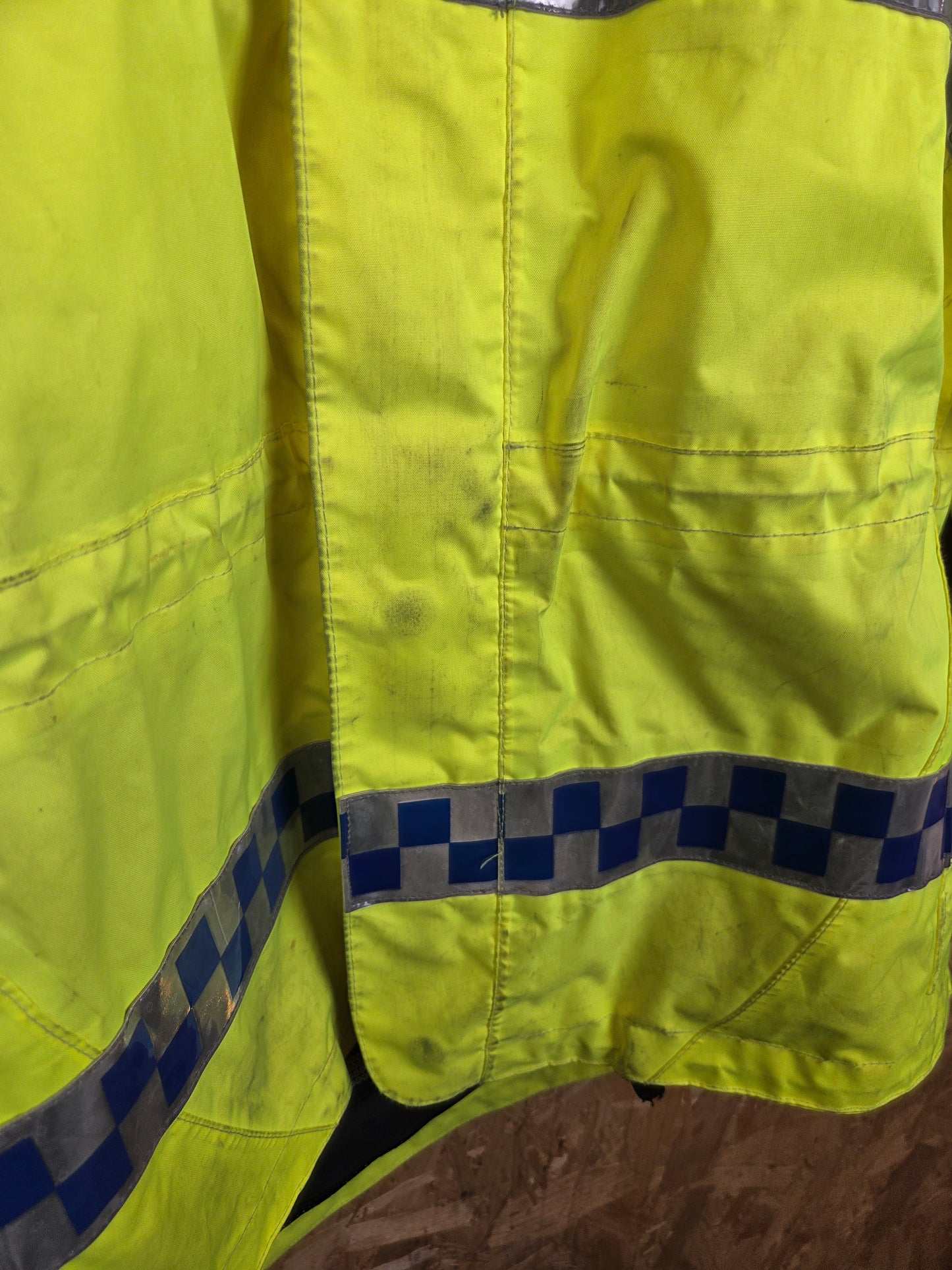 Keela British Police Waterproof Jacket Yellow Hi-Vis Grade B