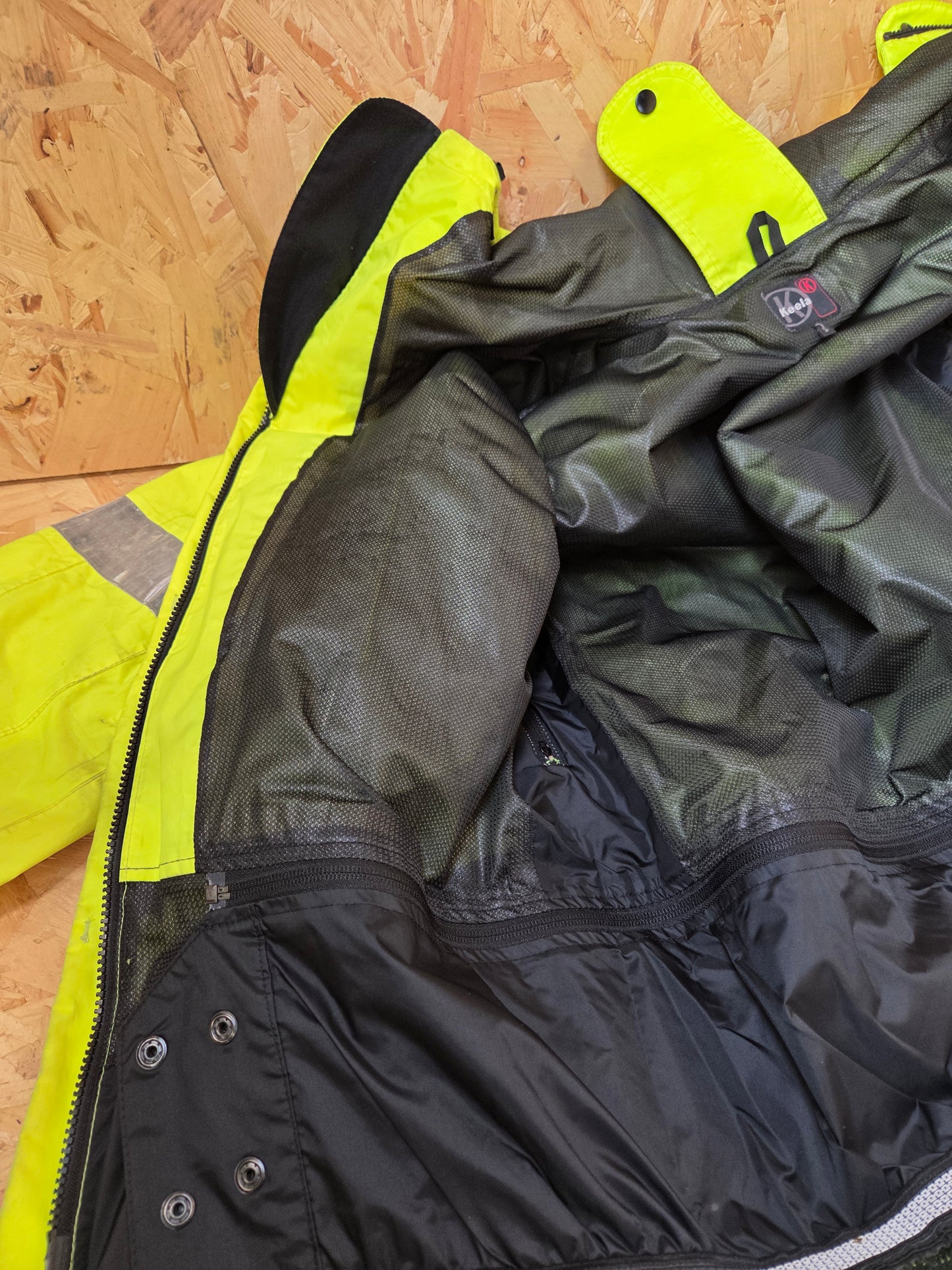 Keela British Police Waterproof Jacket Yellow Hi-Vis Grade B
