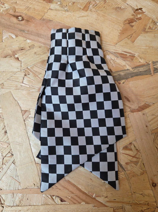 British Police Clip On Cravat Ladies Black & White Check