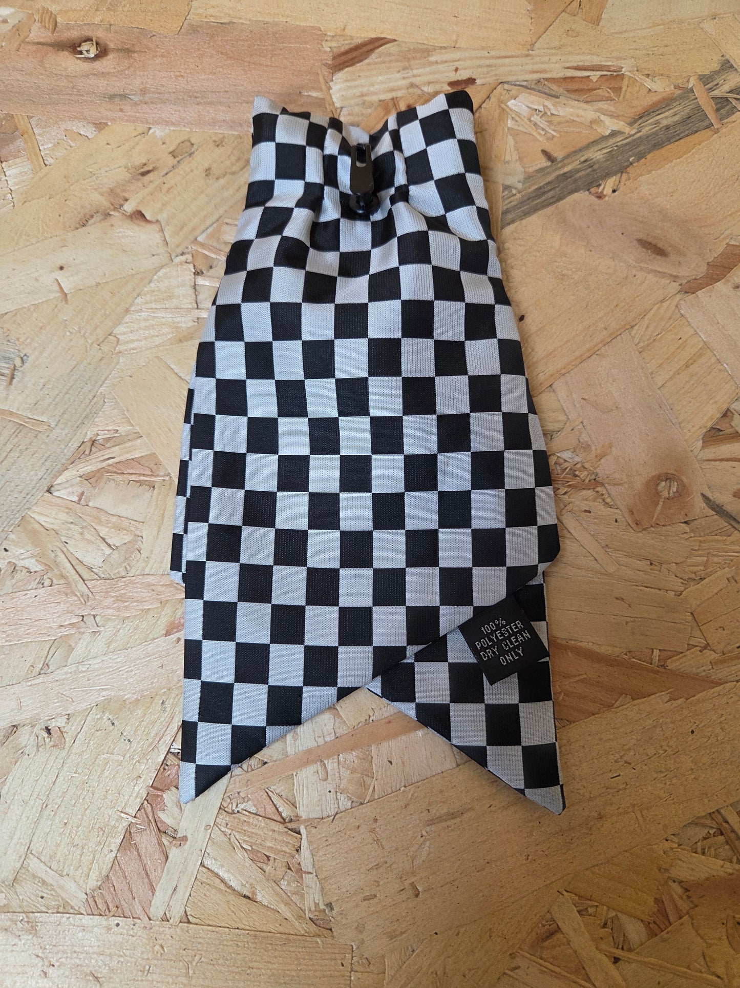 British Police Clip On Cravat Ladies Black & White Check