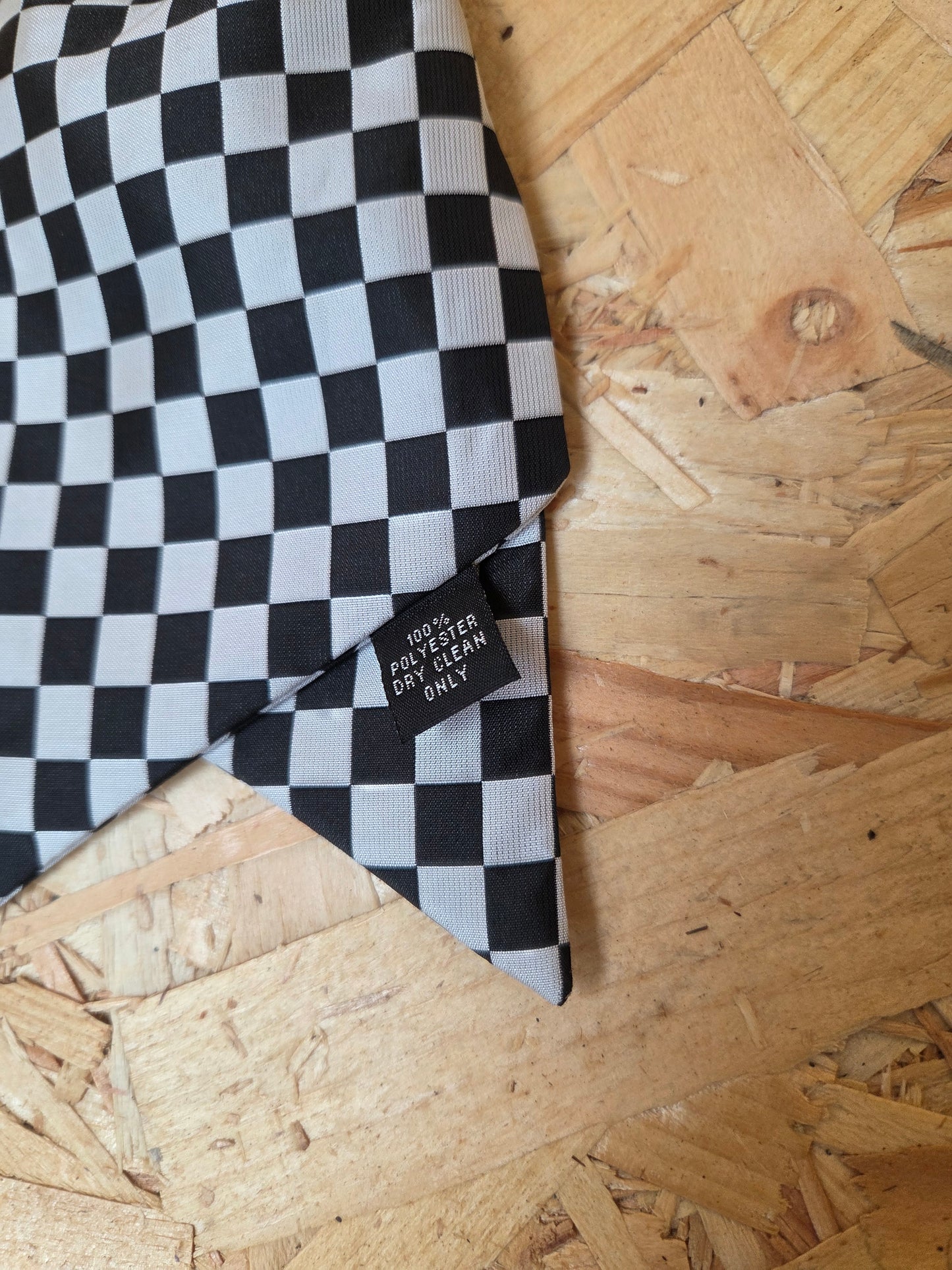 British Police Clip On Cravat Ladies Black & White Check