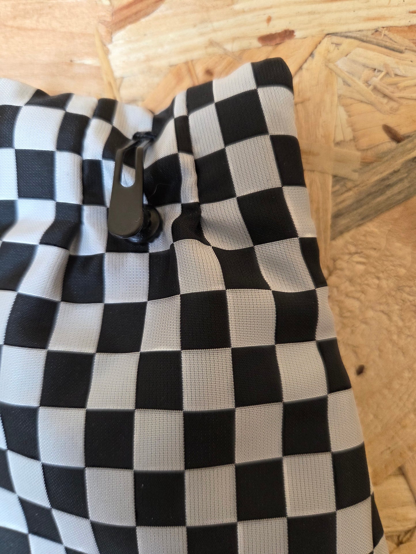 British Police Clip On Cravat Ladies Black & White Check