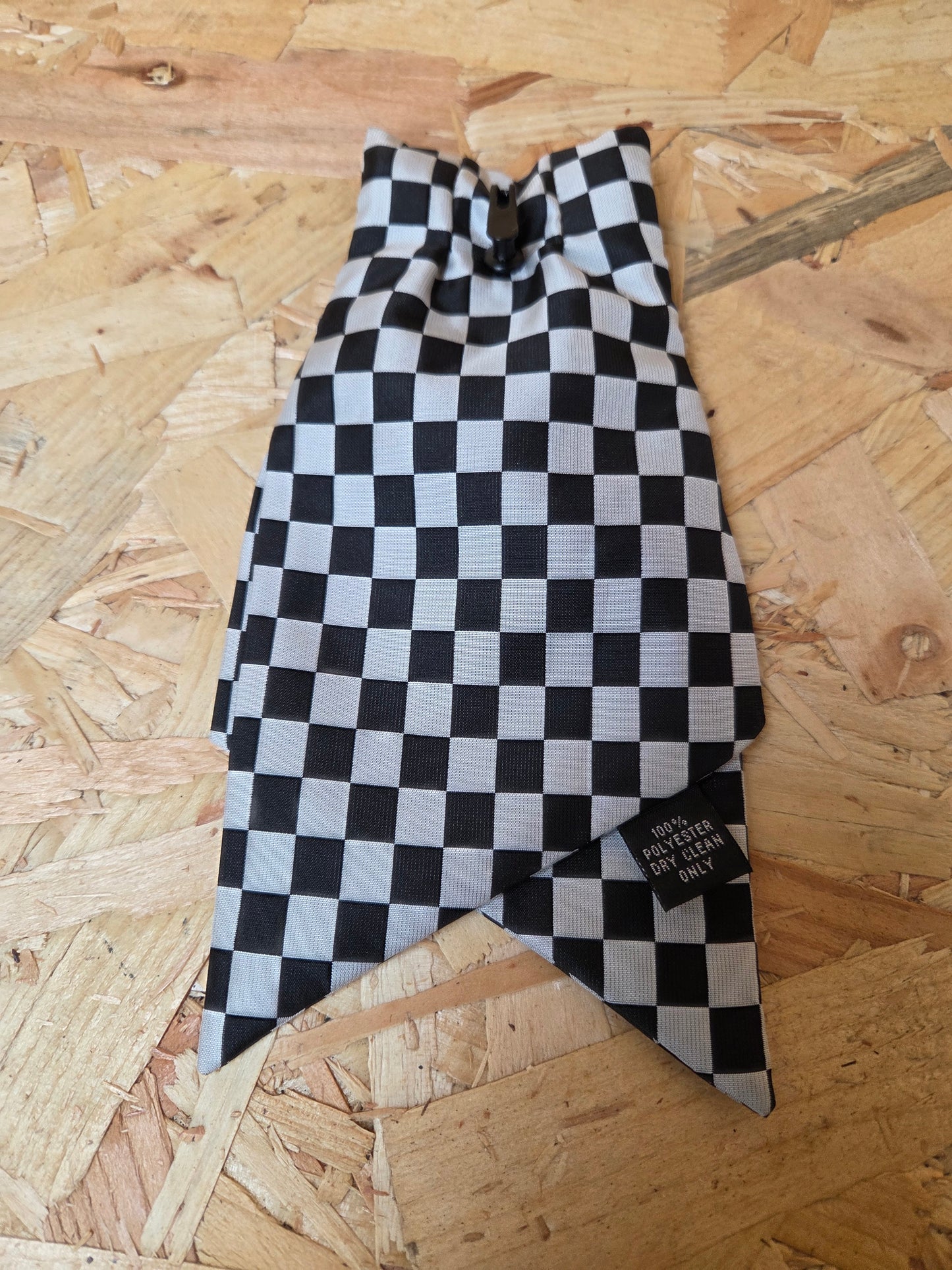British Police Clip On Cravat Ladies Black & White Check